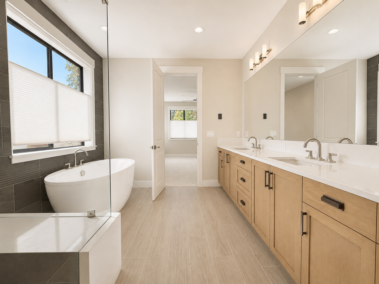 New construction luxury home in West Linn, Oregon, crafted by The Portlock Company — the Portland area’s trusted local home builder. 