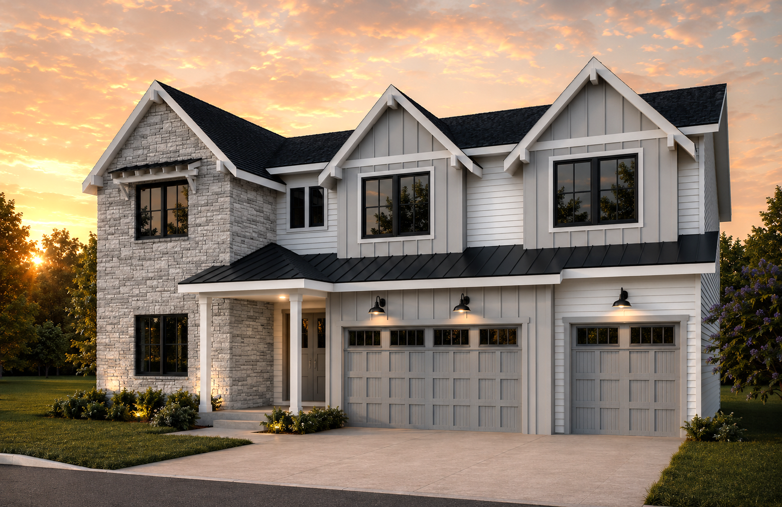 New construction luxury home in West Linn, Oregon, crafted by The Portlock Company — the Portland area’s trusted local home builder.