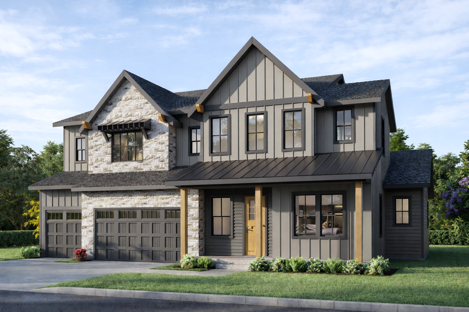 New construction luxury home in West Linn, Oregon, crafted by The Portlock Company — the Portland area’s trusted local home builder.