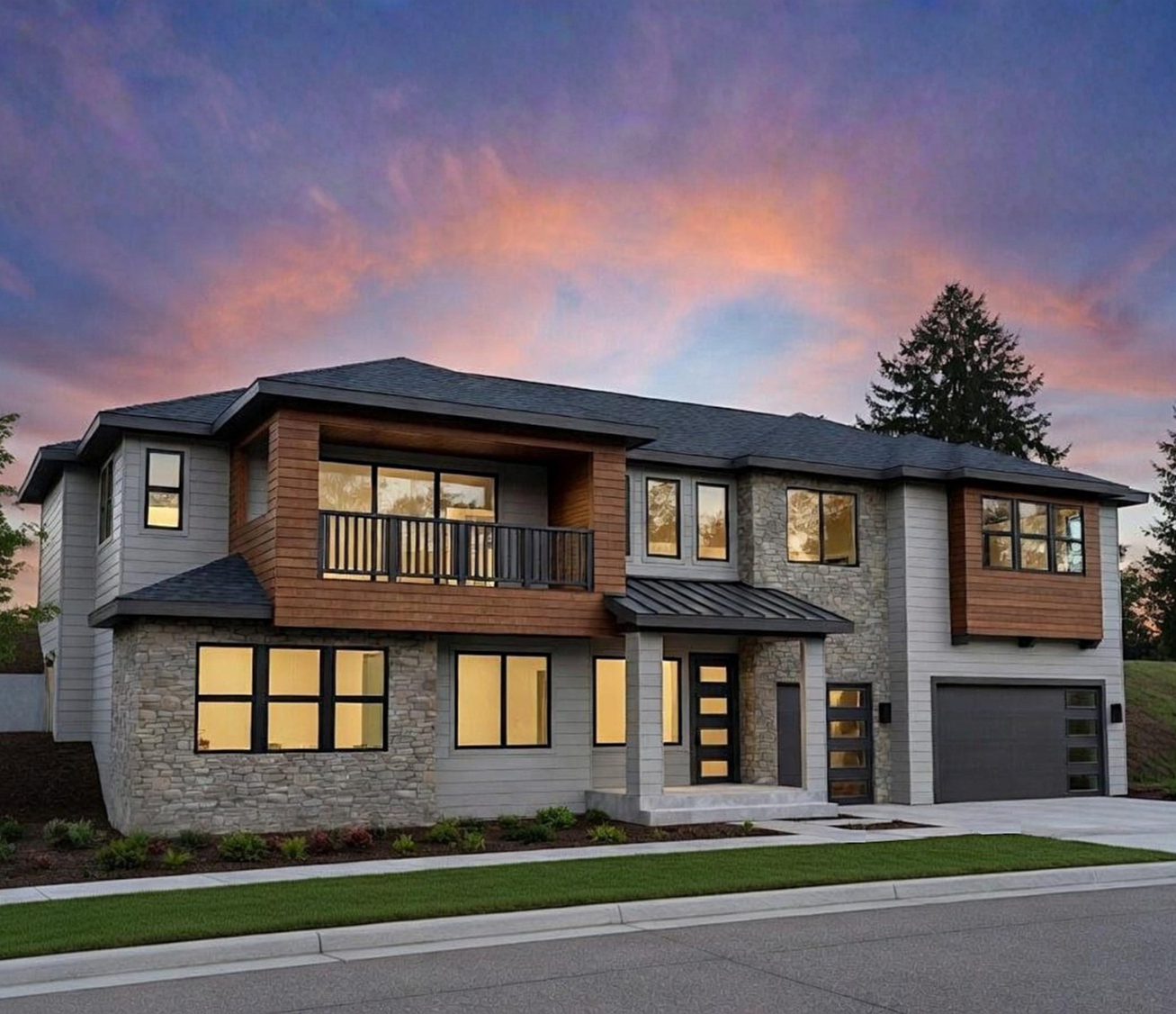 New construction luxury home in West Linn, Oregon, crafted by The Portlock Company — the Portland area’s trusted local home builder.
