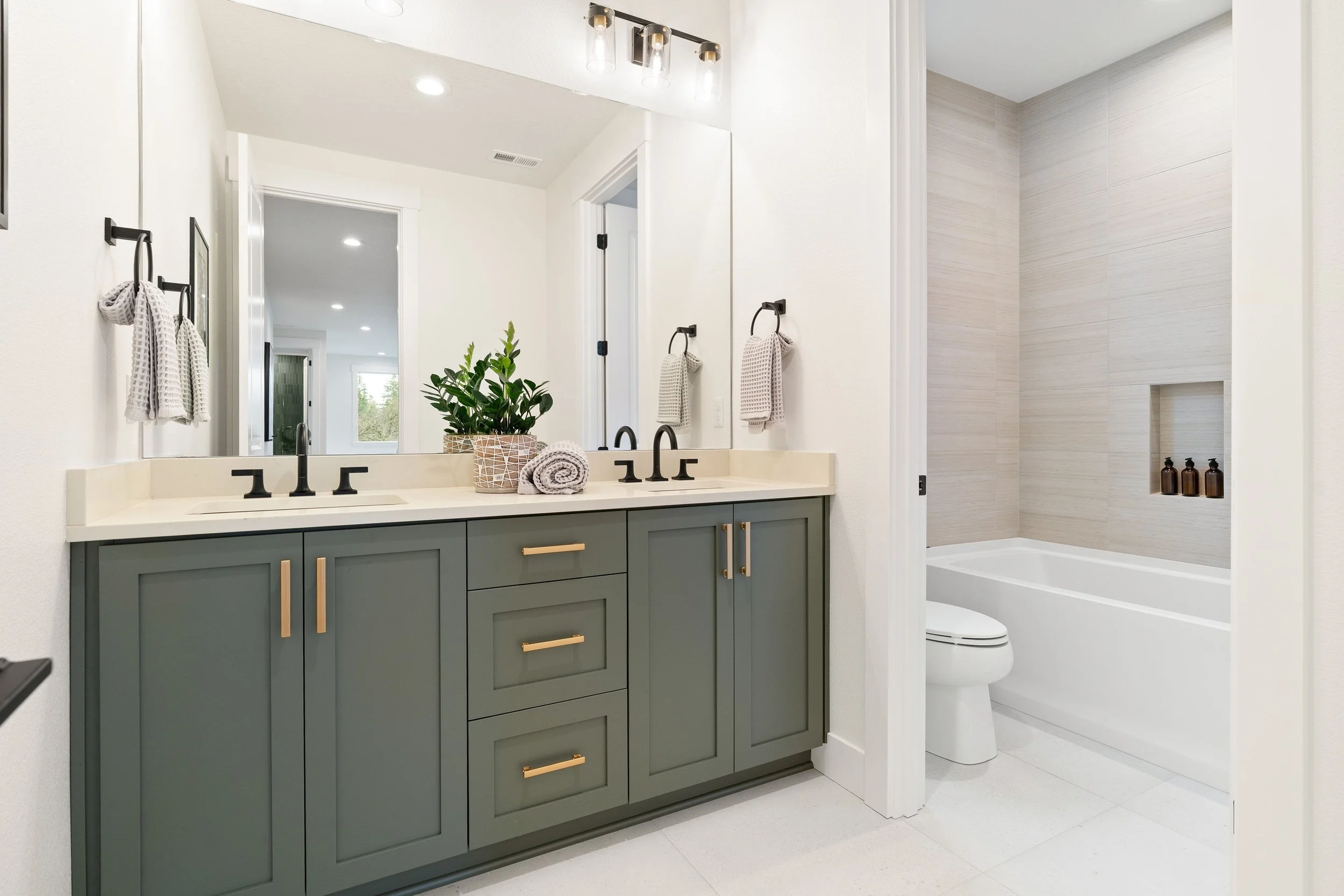 New construction luxury home in West Linn, Oregon, crafted by The Portlock Company — the Portland area’s trusted local home builder. 