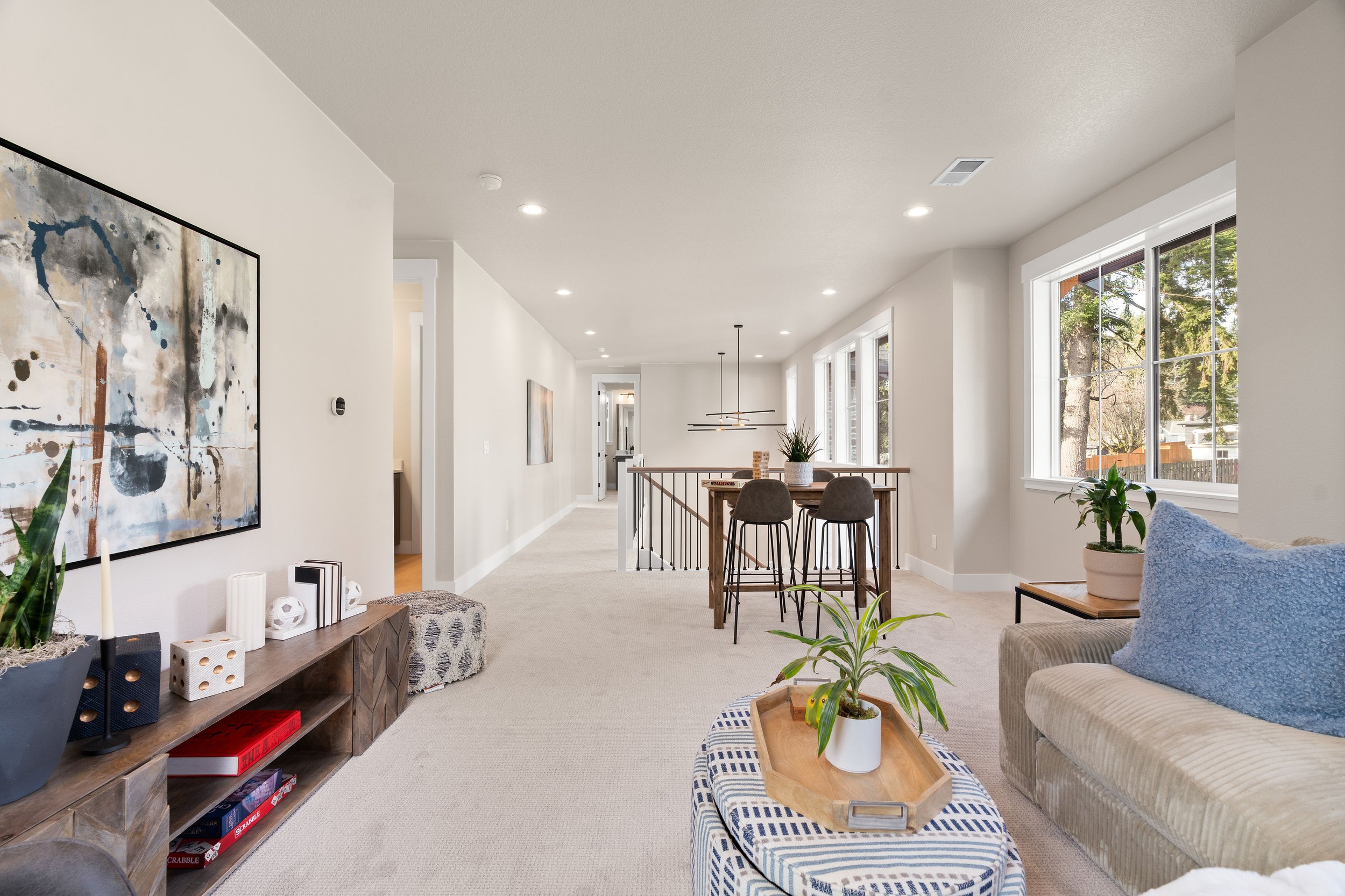 New construction luxury home in West Linn, Oregon, crafted by The Portlock Company — the Portland area’s trusted local home builder. 