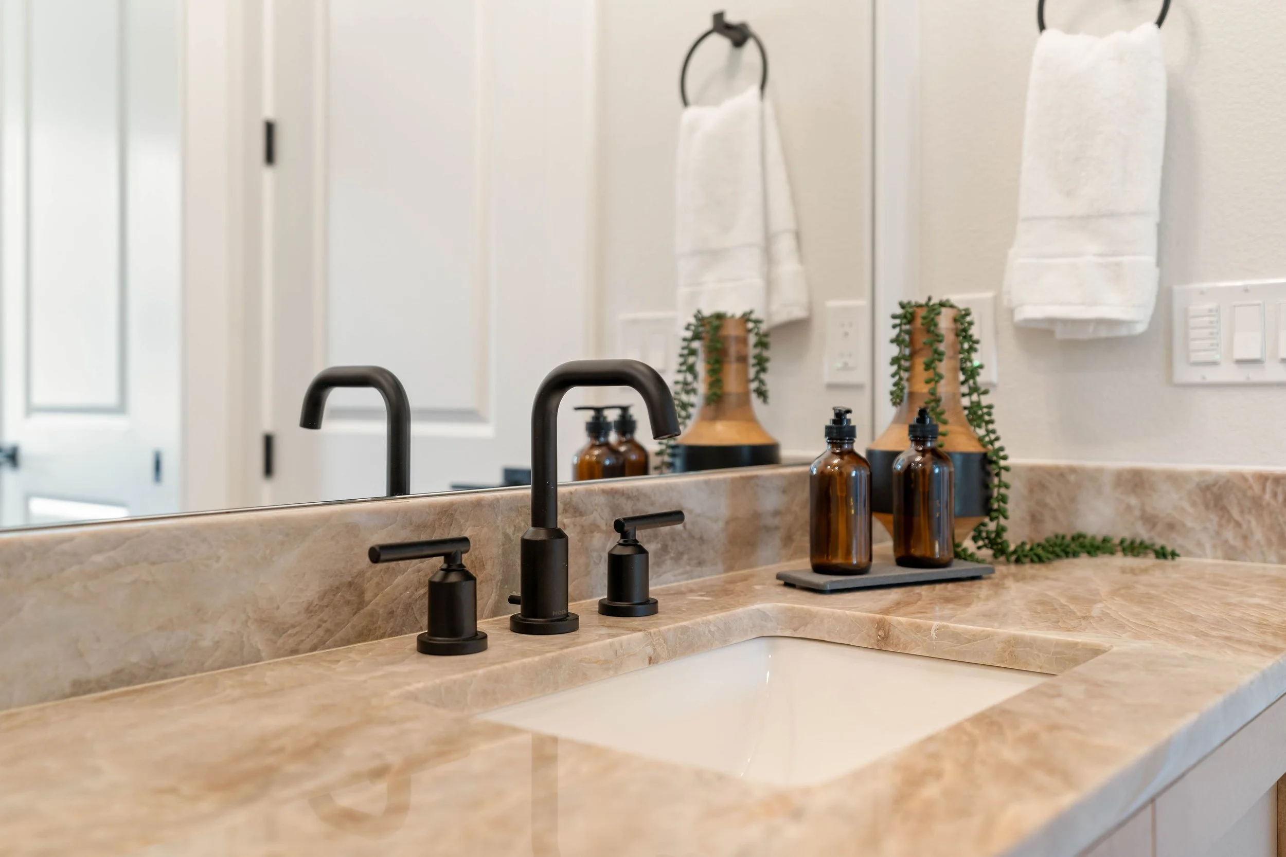 New construction luxury home bathroom in West Linn, Oregon by The Portlock Company
