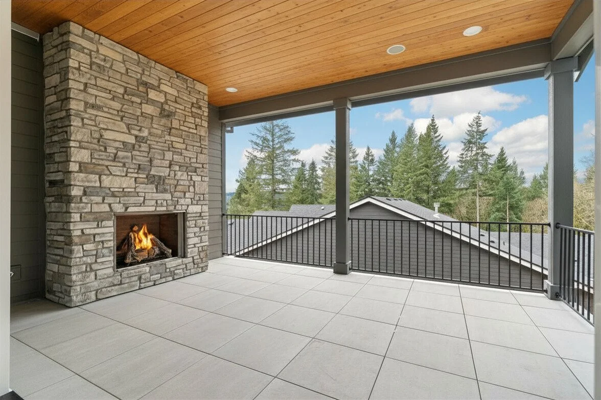 New construction luxury home in West Linn, Oregon, crafted by The Portlock Company — the Portland area’s trusted local home builder. 