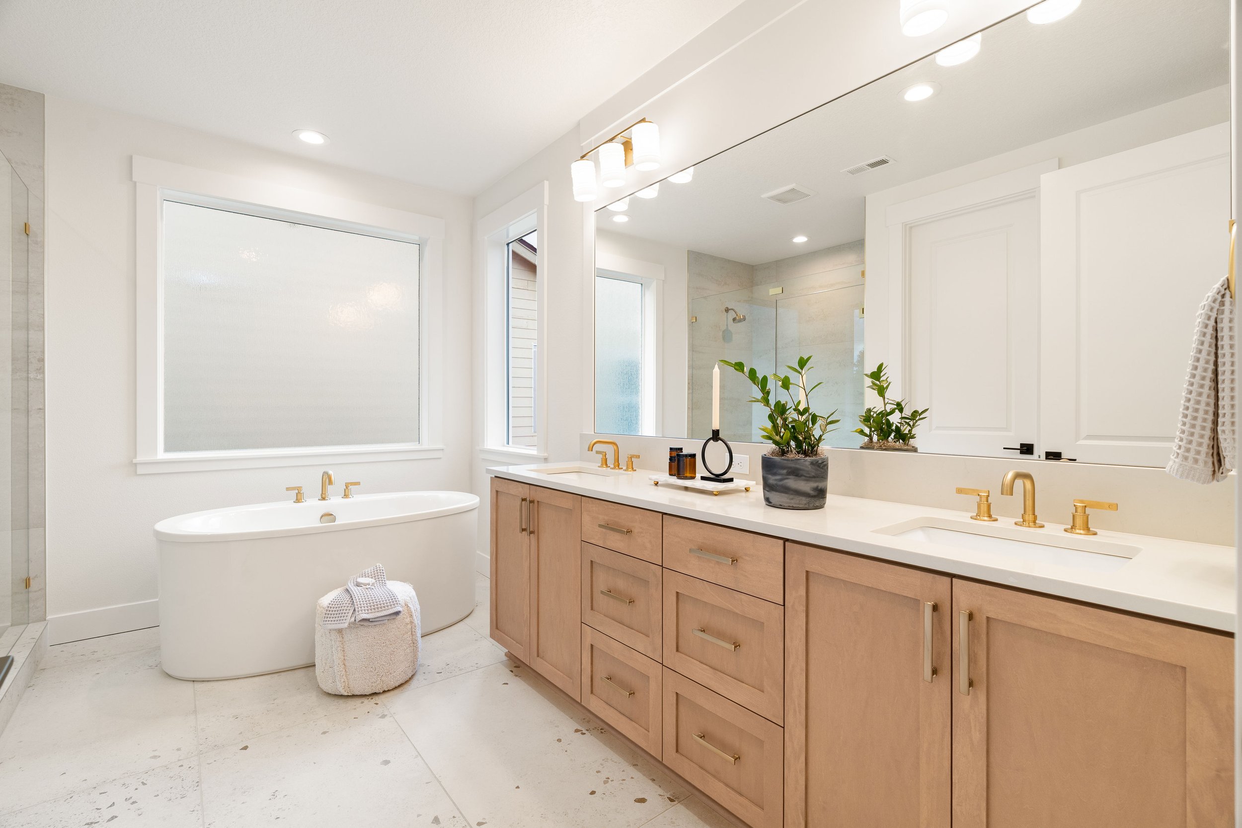 New construction luxury home in West Linn, Oregon, crafted by The Portlock Company — the Portland area’s trusted local home builder. 