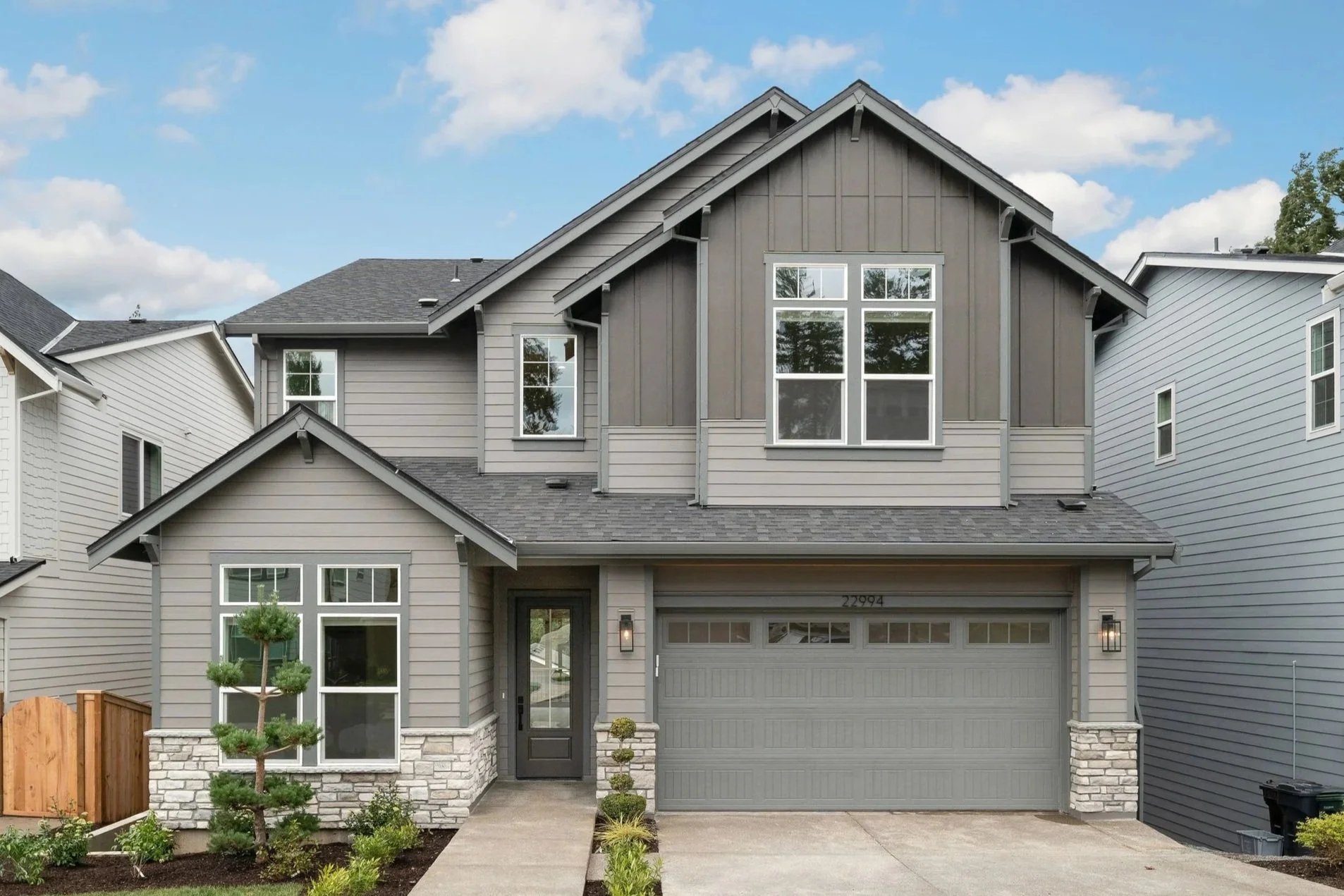 New construction luxury home in West Linn, Oregon, crafted by The Portlock Company — the Portland area’s trusted local home builder.