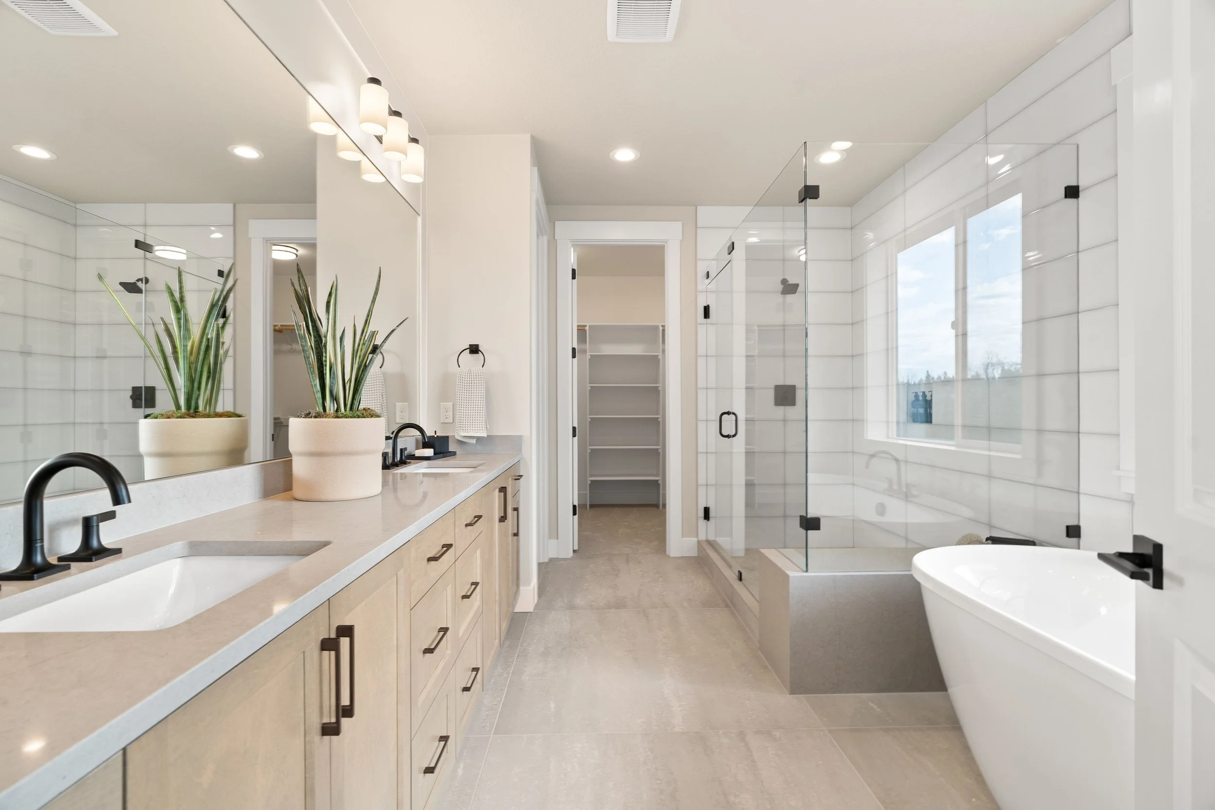 New construction luxury home in West Linn, Oregon, crafted by The Portlock Company — the Portland area’s trusted local home builder. 