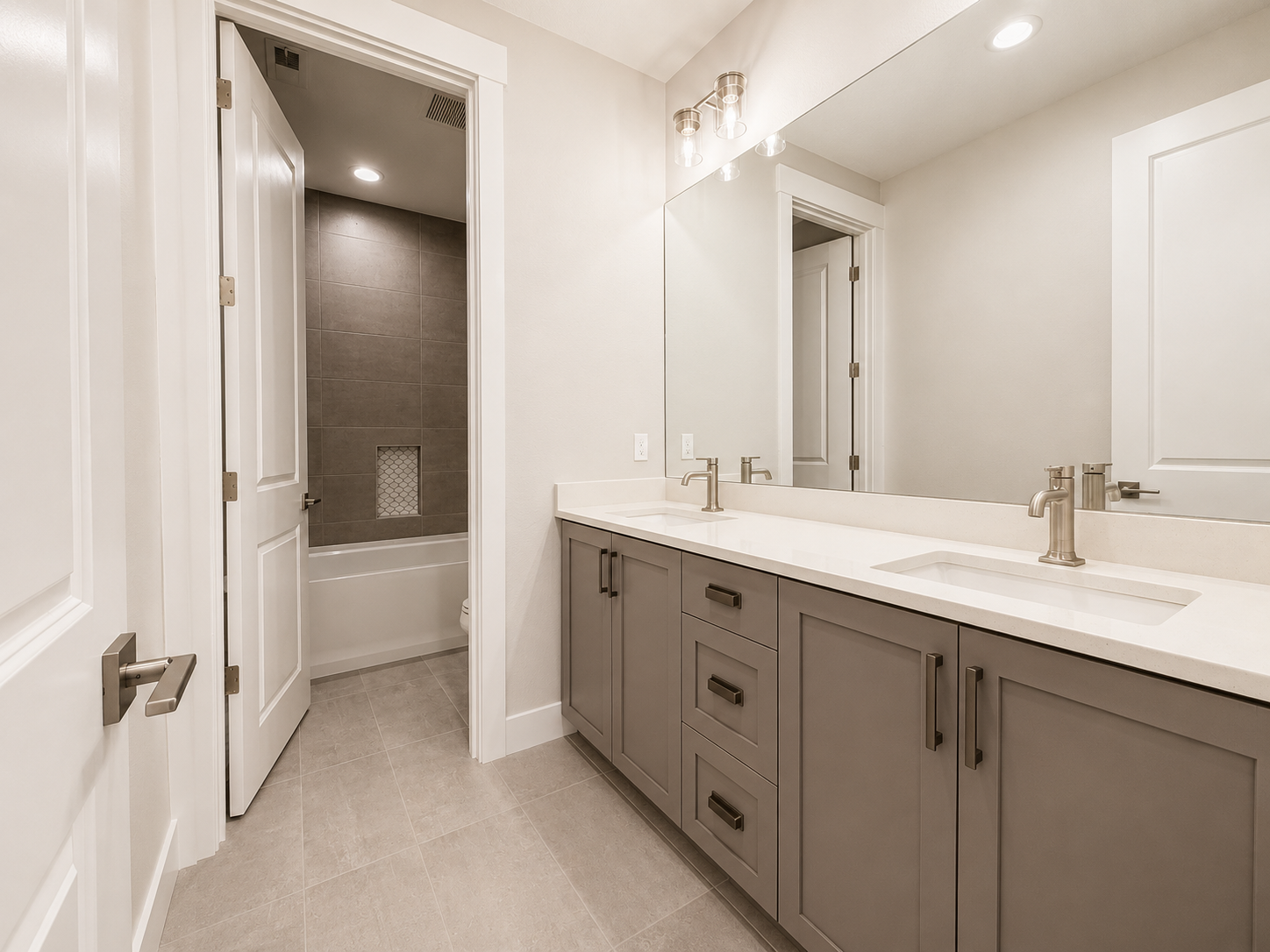 New construction luxury home in West Linn, Oregon, crafted by The Portlock Company — the Portland area’s trusted local home builder. 