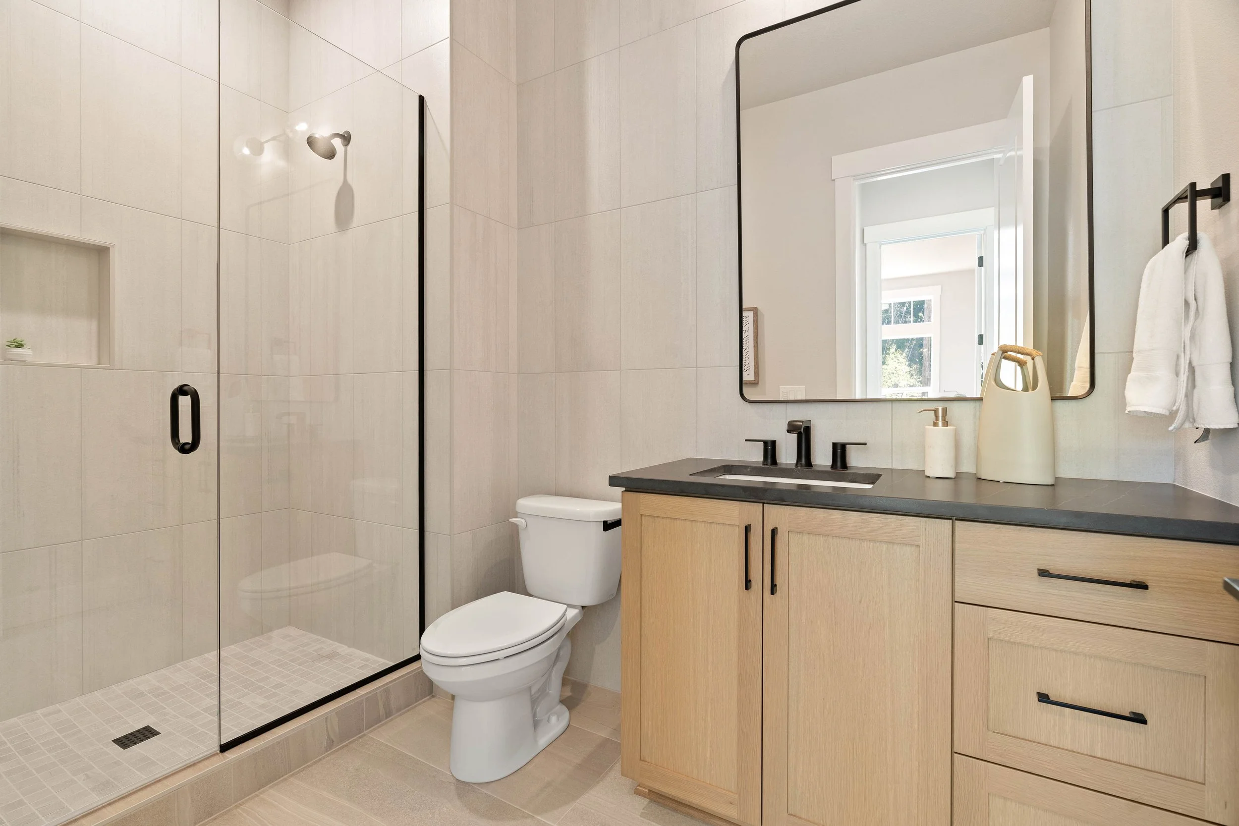 New construction luxury home in West Linn, Oregon, crafted by The Portlock Company — the Portland area’s trusted local home builder.