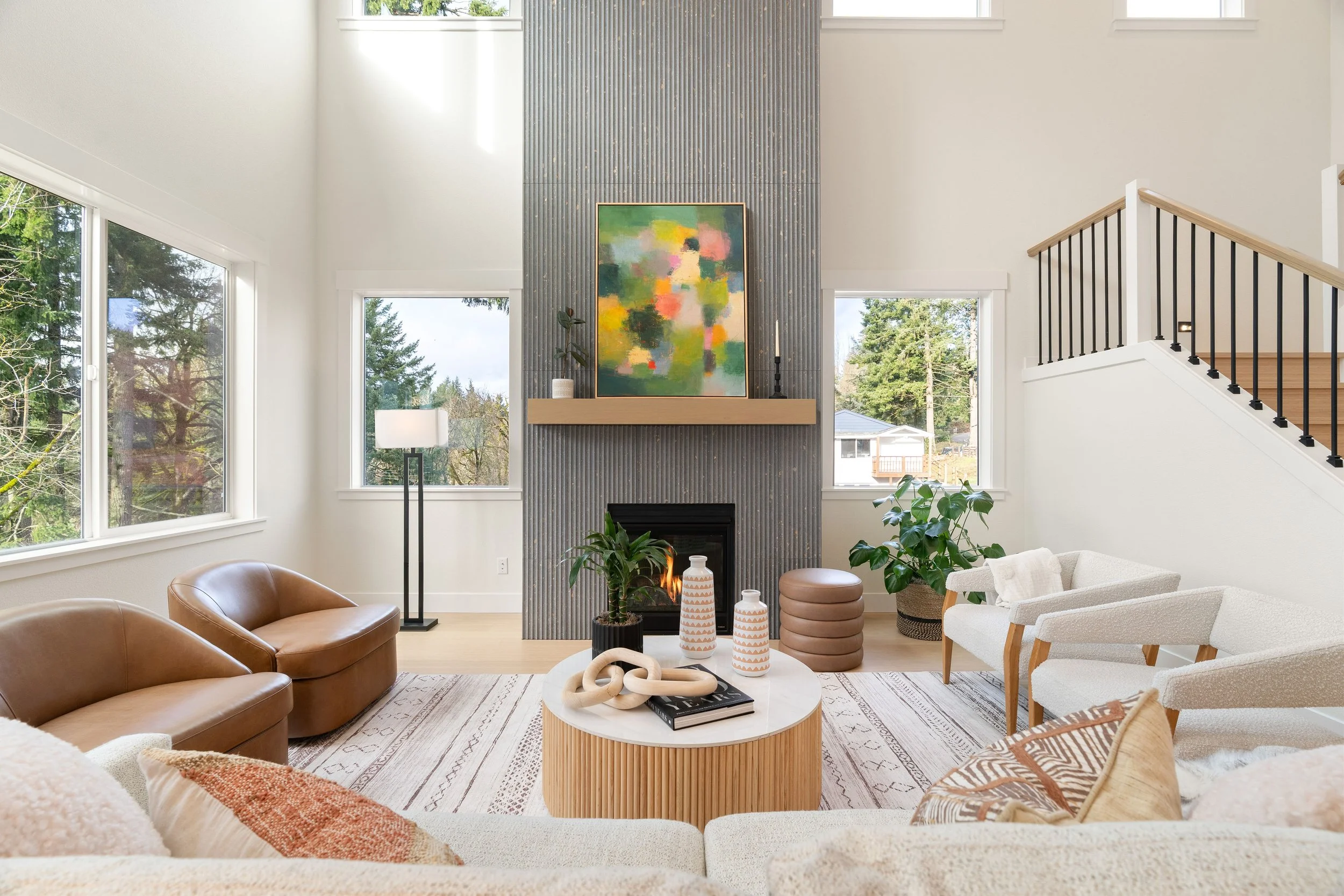 New construction luxury home in West Linn, Oregon, crafted by The Portlock Company — the Portland area’s trusted local home builder. 