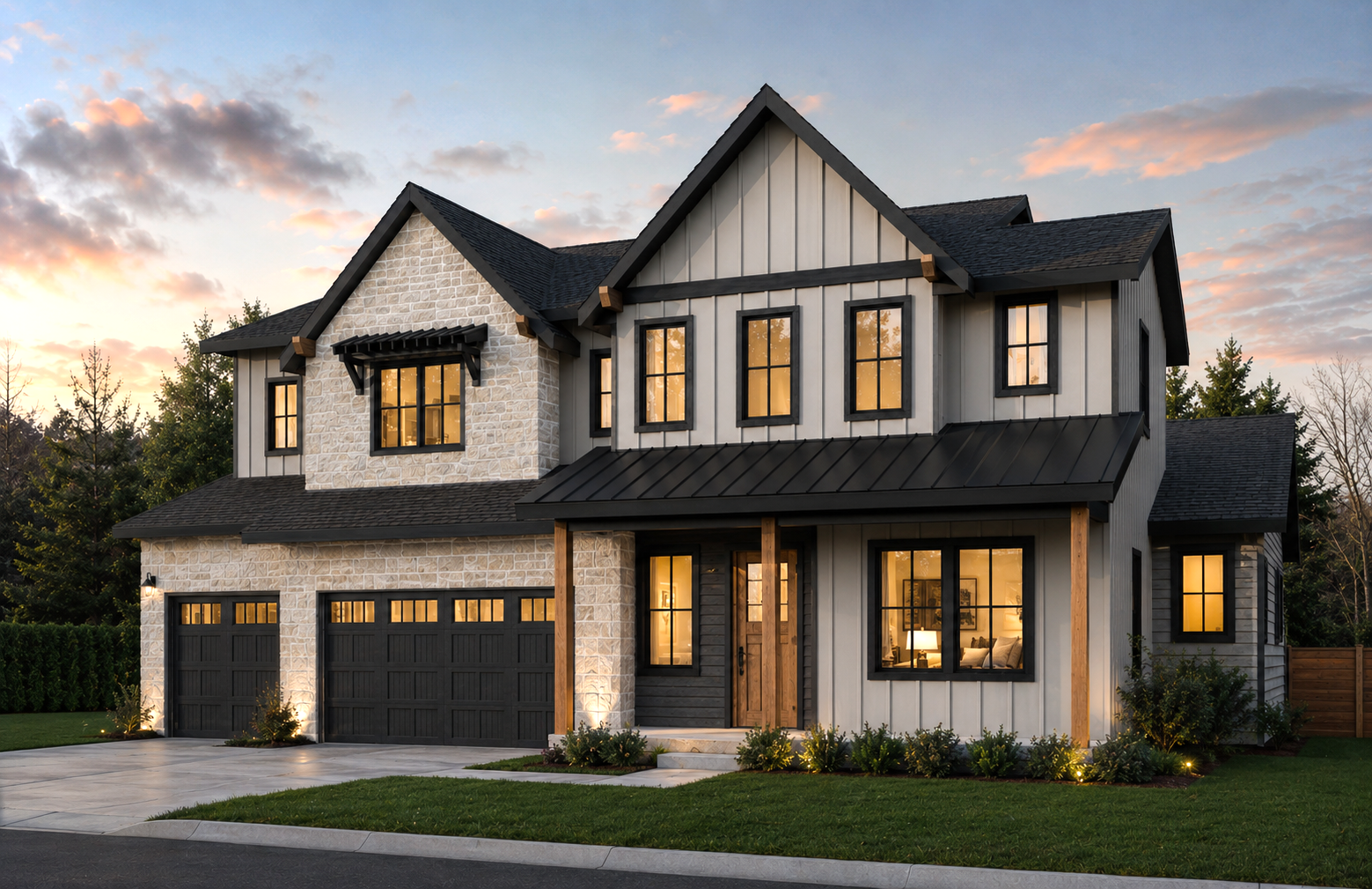 New construction luxury home in West Linn, Oregon, crafted by The Portlock Company — the Portland area’s trusted local home builder.