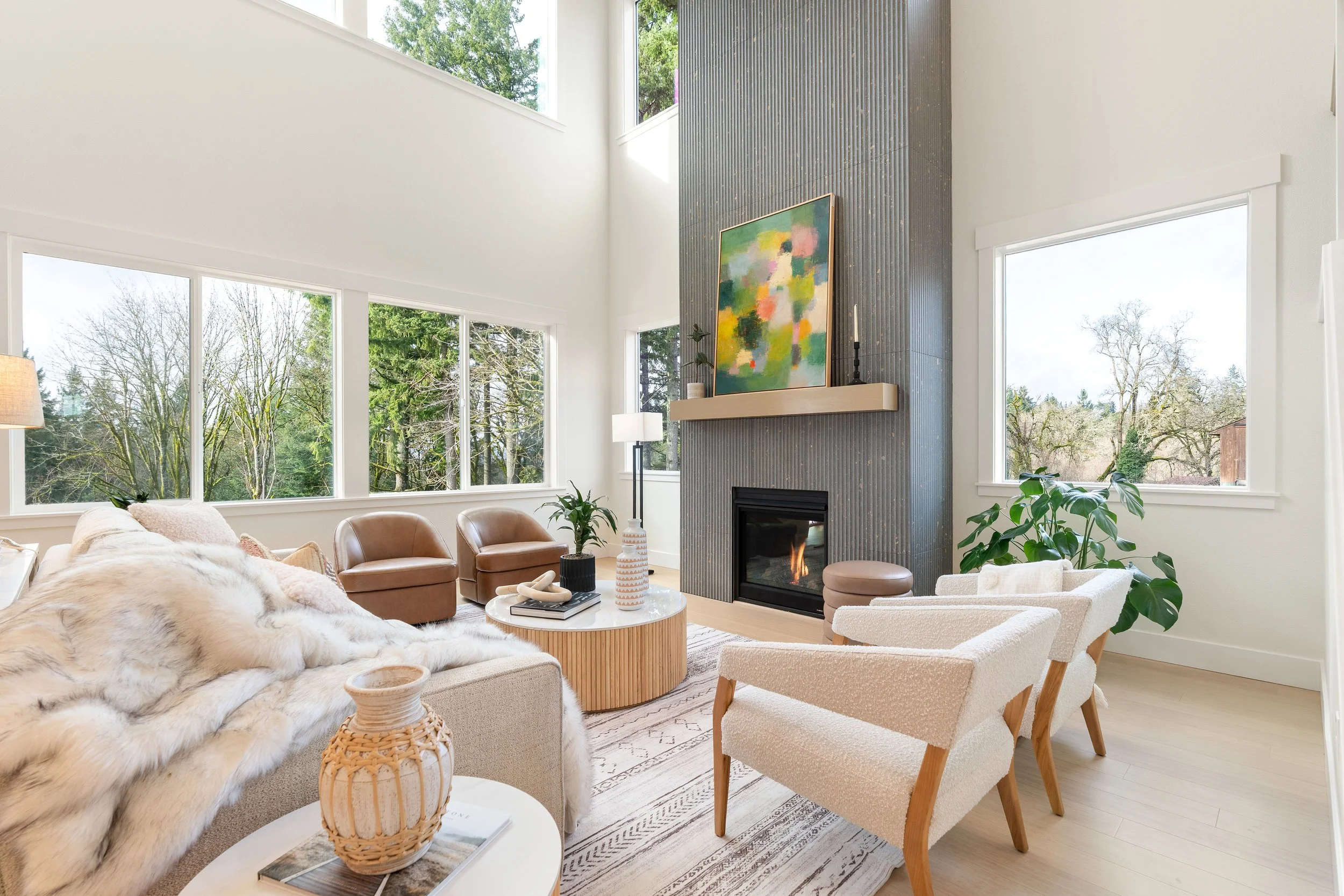 New construction luxury home in West Linn, Oregon, crafted by The Portlock Company — the Portland area’s trusted local home builder. 