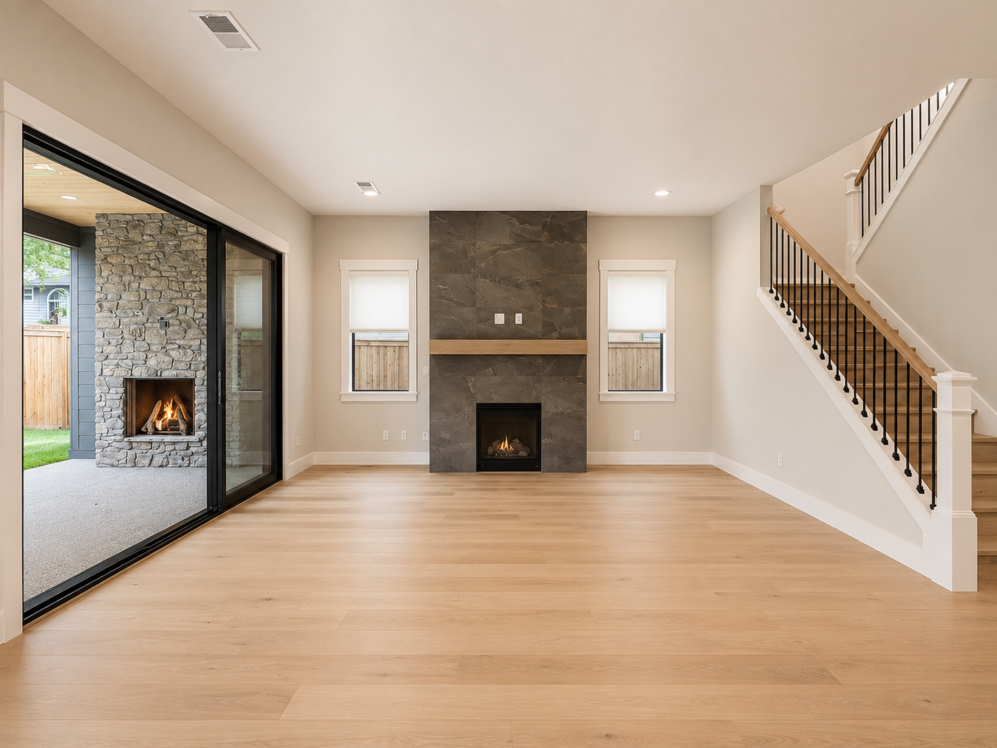 New construction luxury home in West Linn, Oregon, crafted by The Portlock Company — the Portland area’s trusted local home builder. 