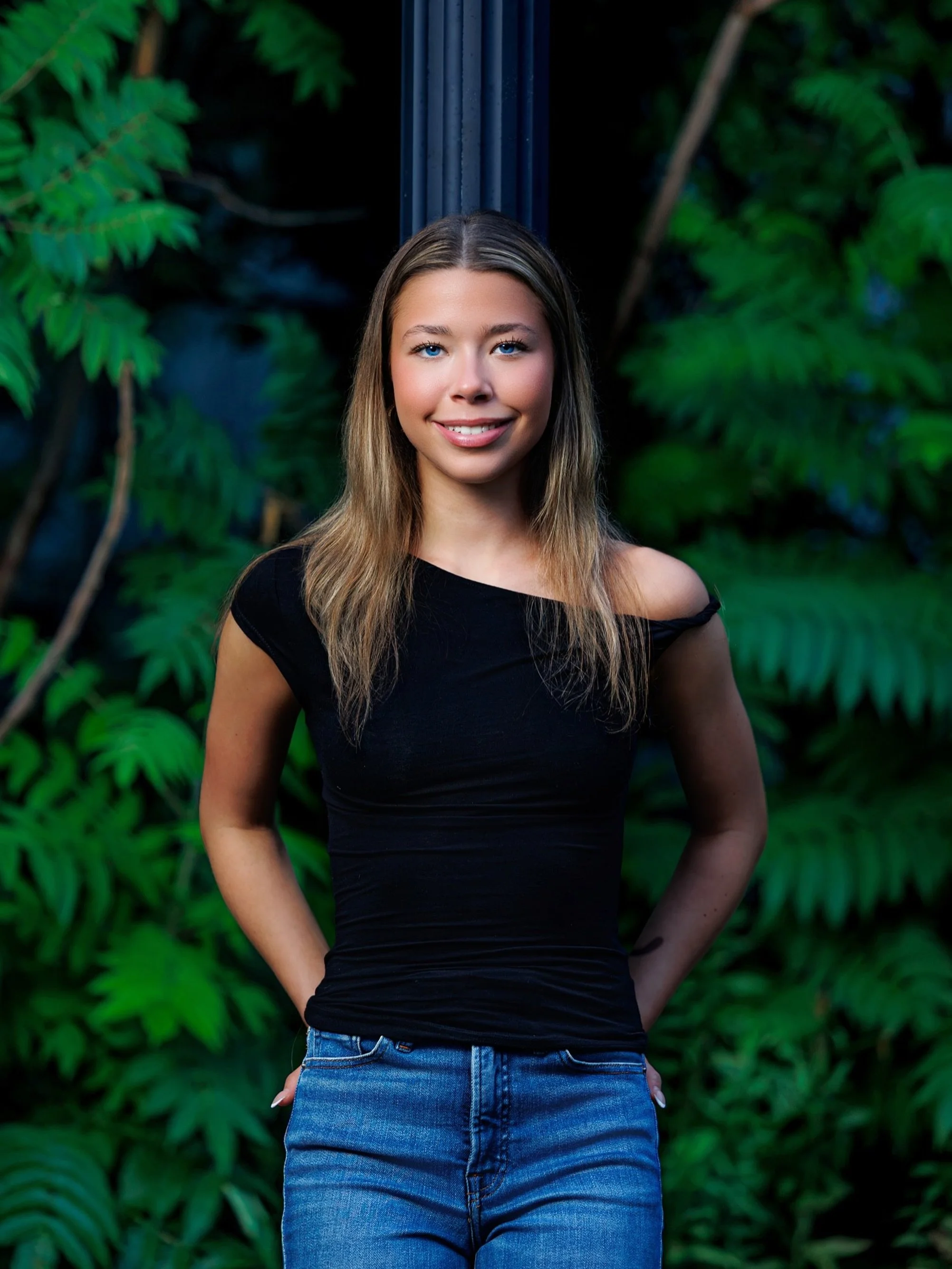 I bring my own lights to every session and have for years. Mother Nature is allowed to assist Me, not the other way around. My seniors deserve and expect the cleanest, crispiest photos every time.

Believe it or not, this was shot well after dark wit