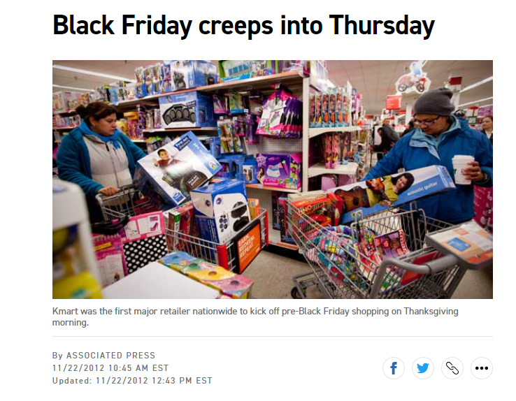 RAP Targets Retailers Open on Thanksgiving for Black Friday Actions