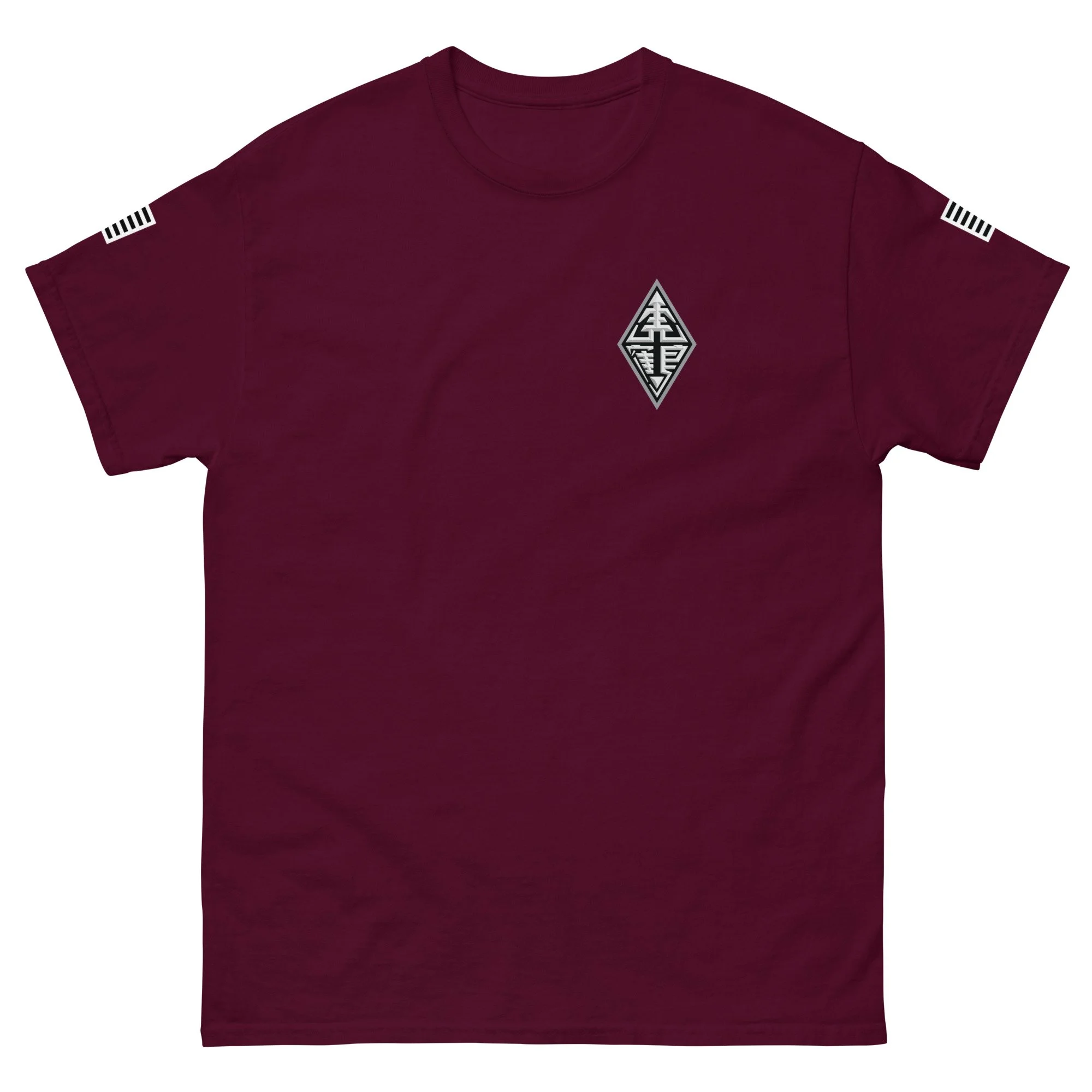 mens-classic-tee-maroon-front-657d2fe5b2f22.jpg