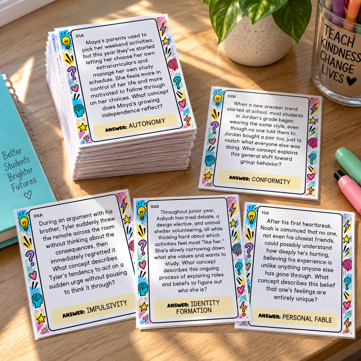 Psychology Bingo | Adolescent Development Game for High School Psychology & SEL