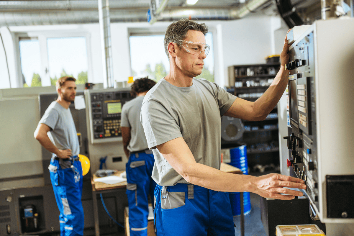 Person using a SCADA System.