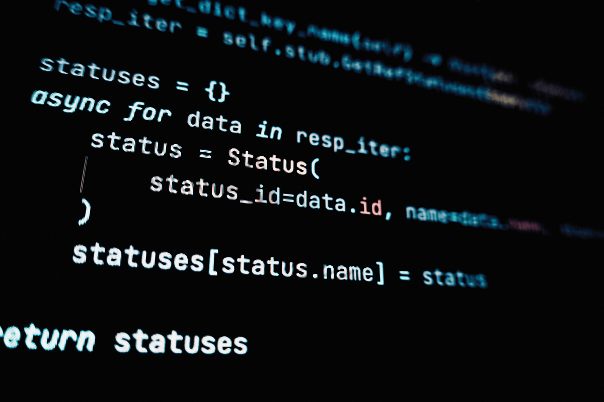 Image of code on a screen.