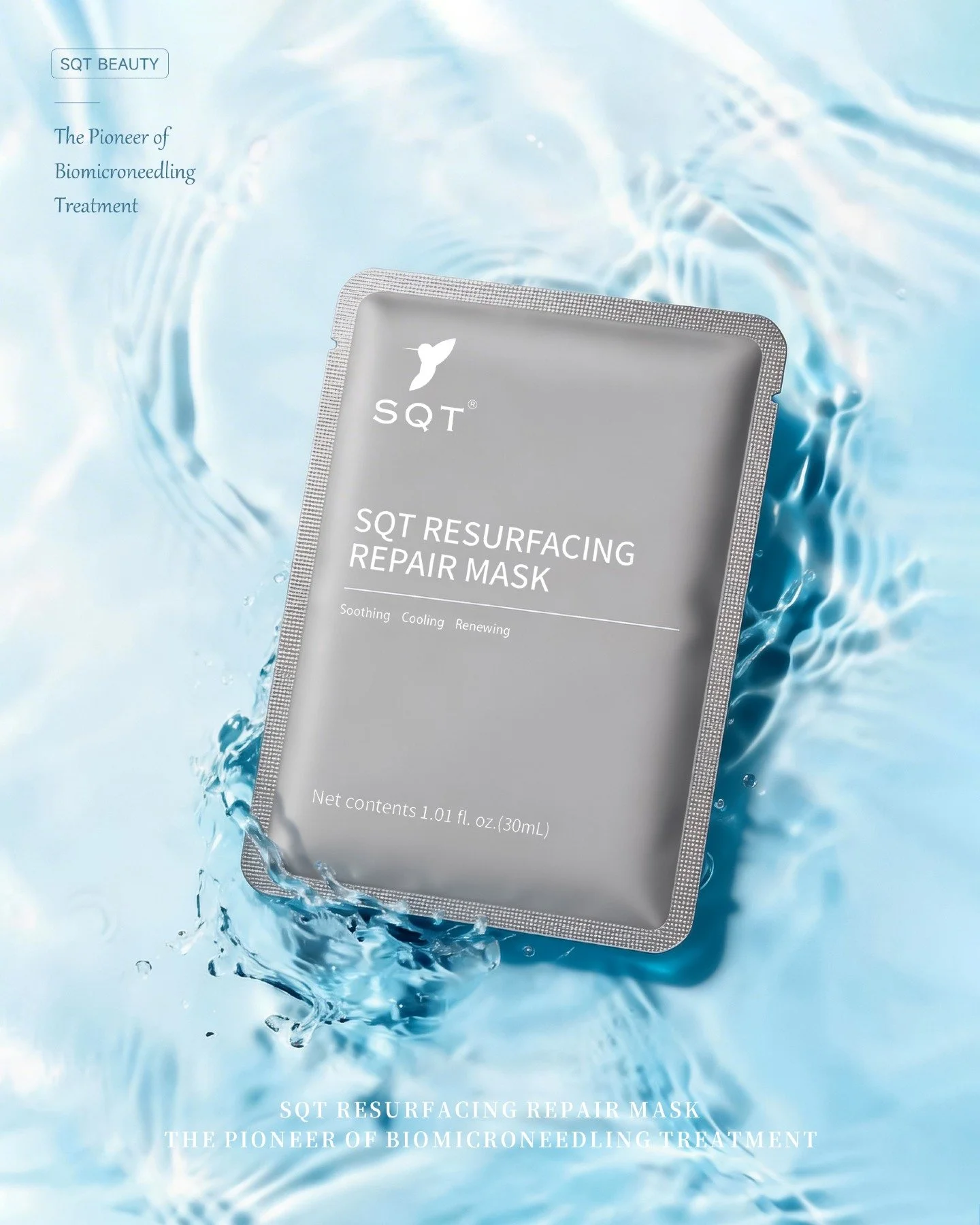 A professional post-treatment mask is a non-negotiable part of any bio-microneedling protocol.

The SQT Resurfacing Repair Mask is formulated to soothe, cool, and renew the skin immediately after treatment, helping to calm any post-procedure response