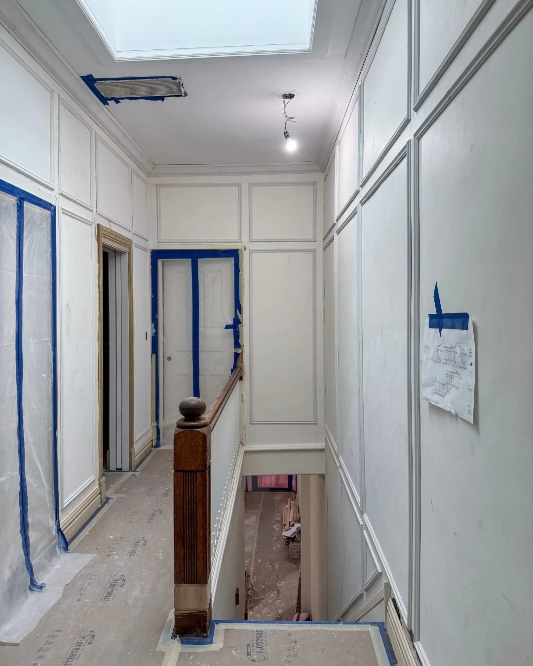 Not sure if everyone would consider the in-between stages of construction remarkable, but we certainly do.

Here&rsquo;s the latest at some of our projects:

1. Applying picture molding might sound simple, but to us it&rsquo;s creating frames where a