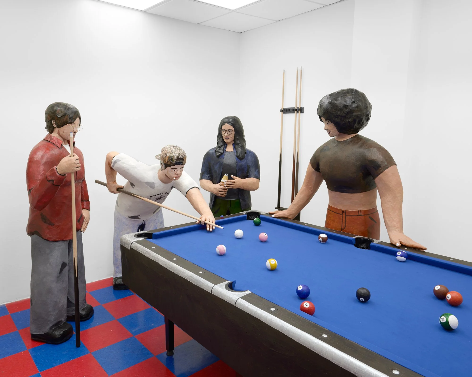 After Hours (Hannah, Carter, Genesis, Macy), 2025
Papier-mache, foam, metal and acrylic
124 x 76 x 68 inches