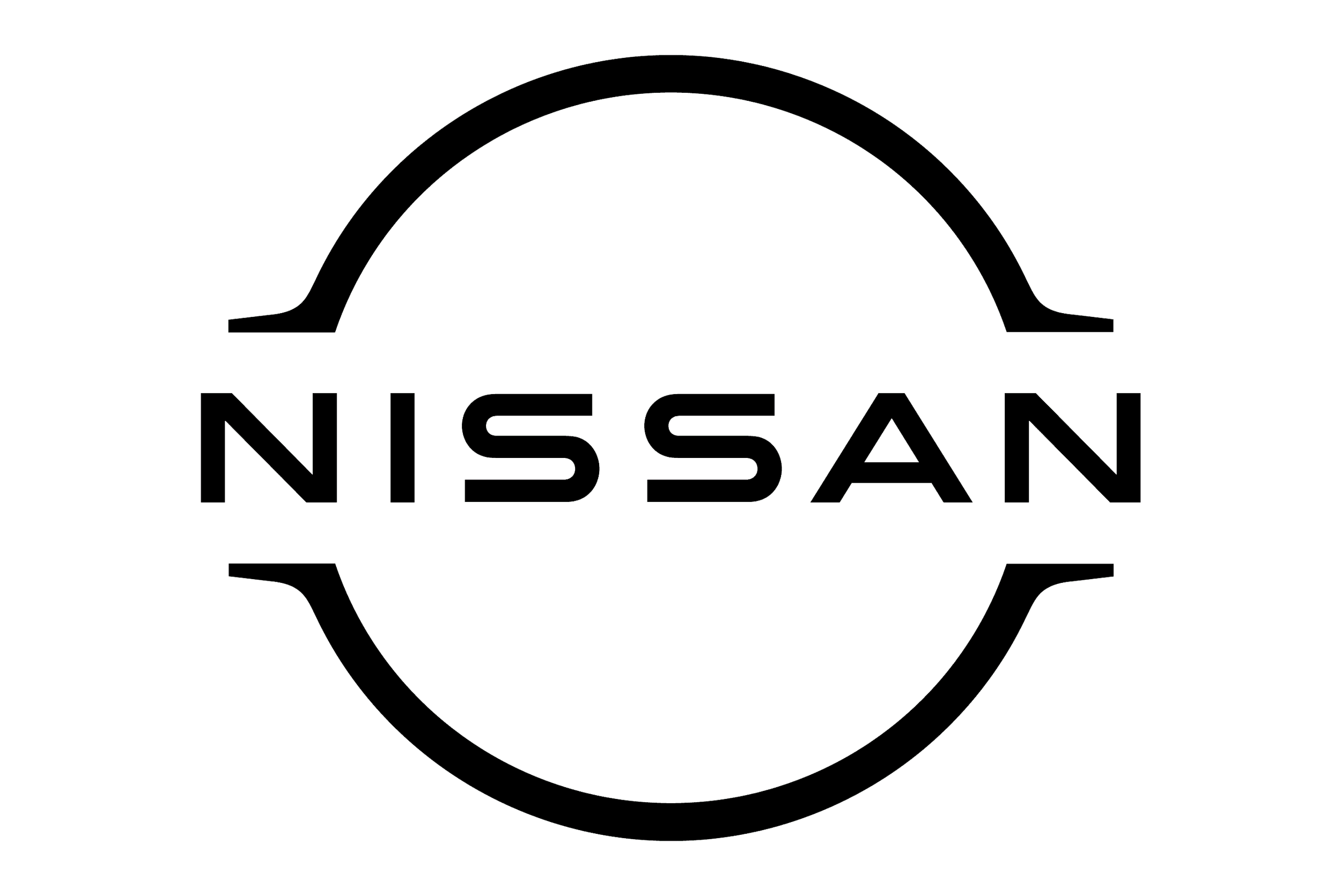 Nissan logo with a stylized arch above the brand name 'NISSAN' in capital letters.