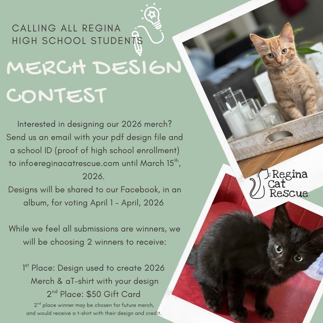 Calling all Regina High School students!⁠
⁠
🖌️ We are super excited to invite you to join our Merch Design Contest. ⁠
⁠
If you have a knack for creativity and love designing clothes, this is your chance to shine! ⁠
⁠
How to Enter: ⁠
➡️ Design and up
