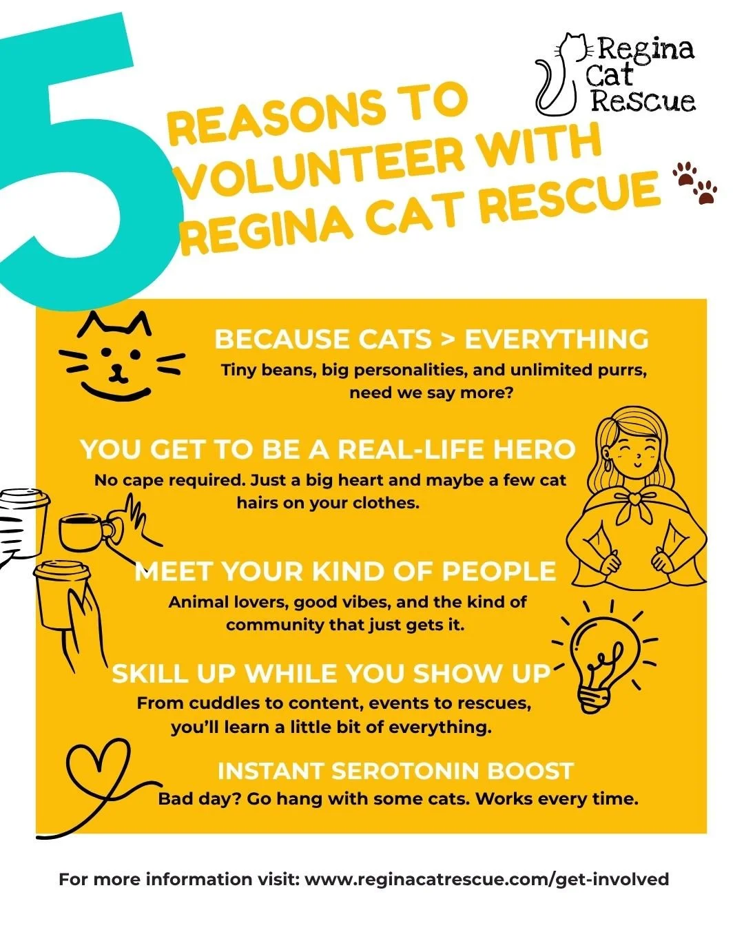 Join our team and make a difference! 🐾 Volunteer with RCR to help animals, build skills, and be part of a caring community. Explore roles from fostering to leadership&mdash;find your perfect fit today!⁠
⁠
See available roles at reginacatrescue.com/g