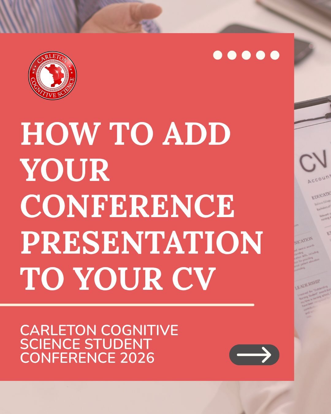 How do I add my conference presentation to my CV📄🤔? Swipe to find out ➡️!
#CarletonCogSci #CarletonCognitiveScience #CarletonU #CarletonUniversity #CVTips