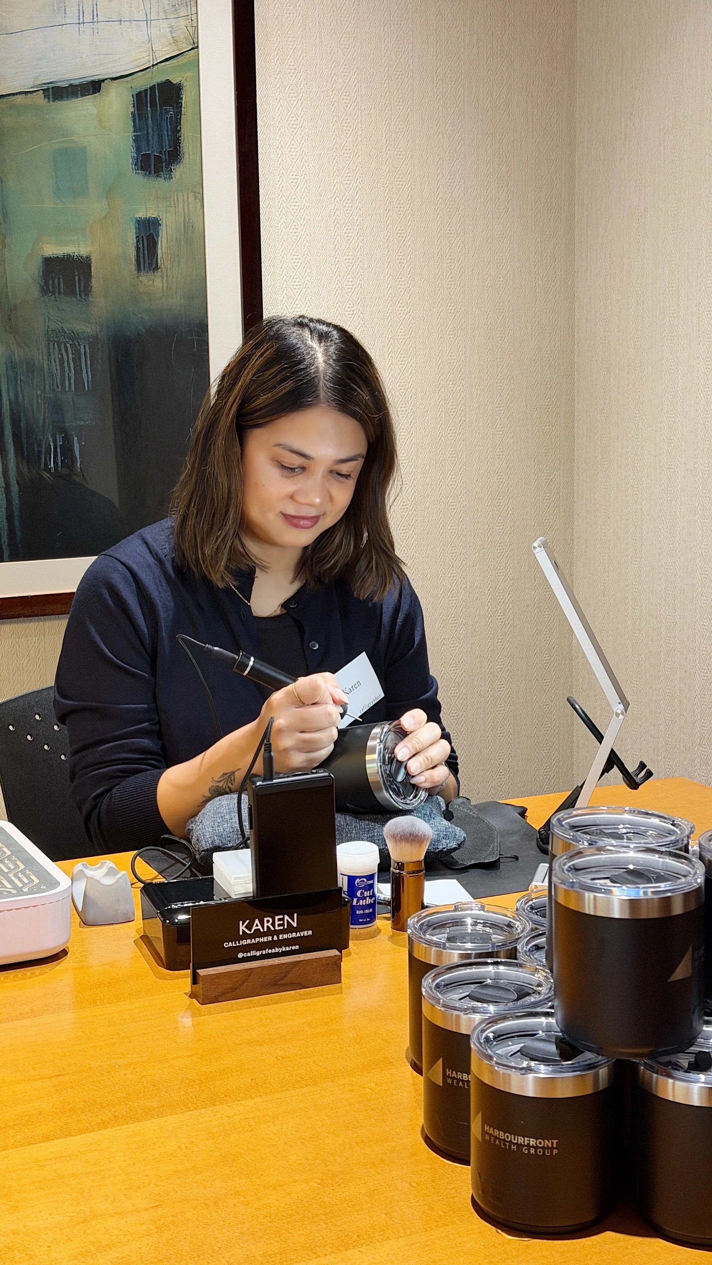 Live Engraving for a small Employee Event in Toronto