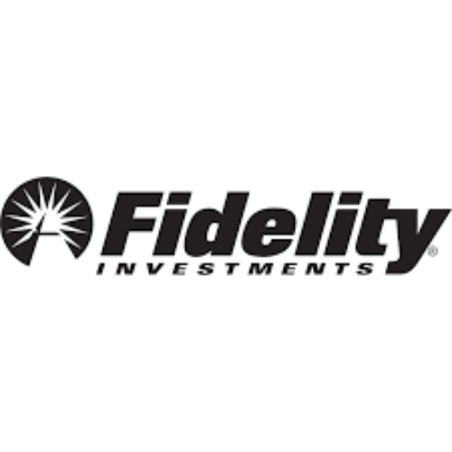 Fidelity Investments logo with a black sunburst and mountain graphic