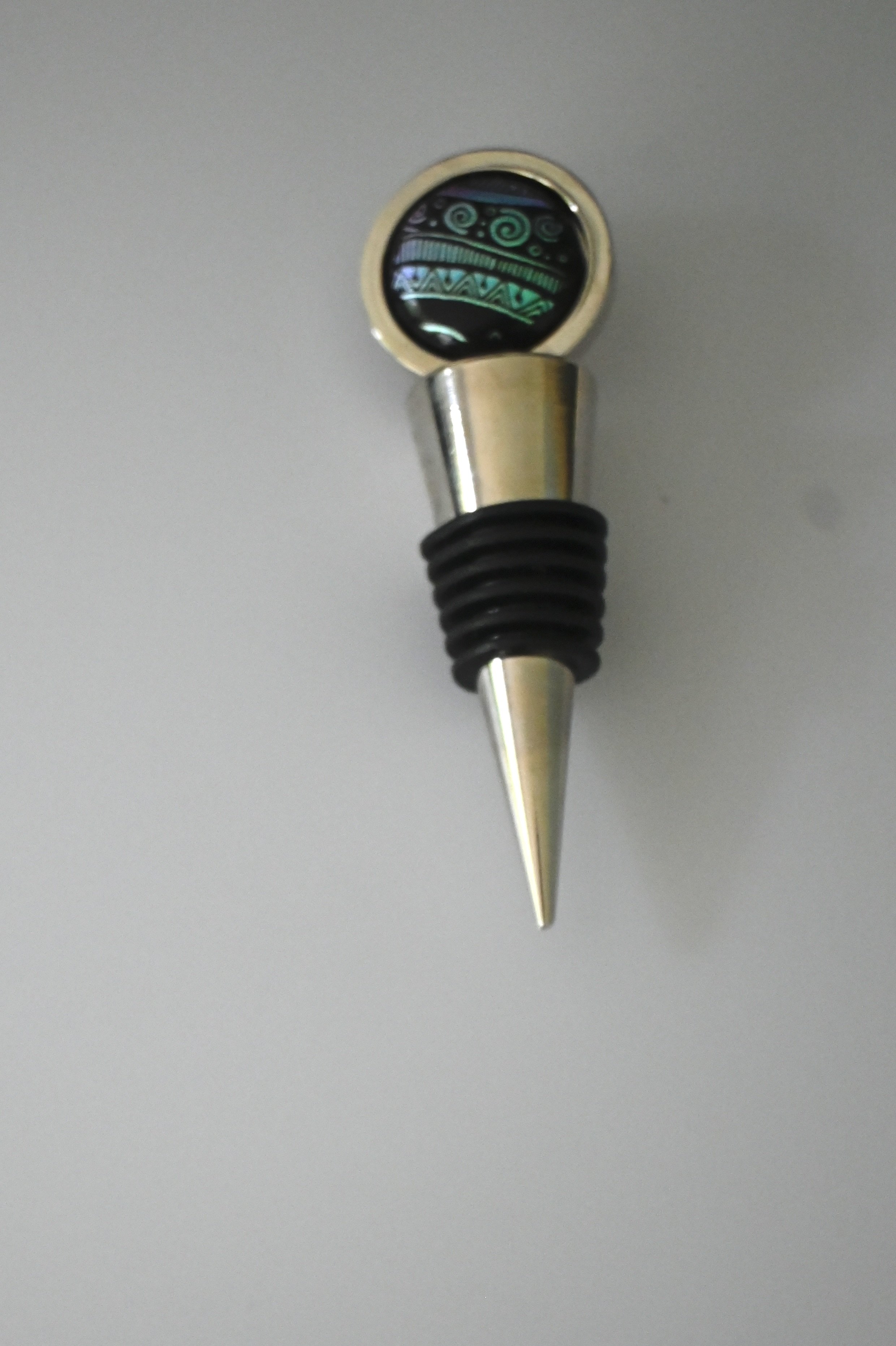 Artisan Fused Dichroic Glass Bottle Stopper