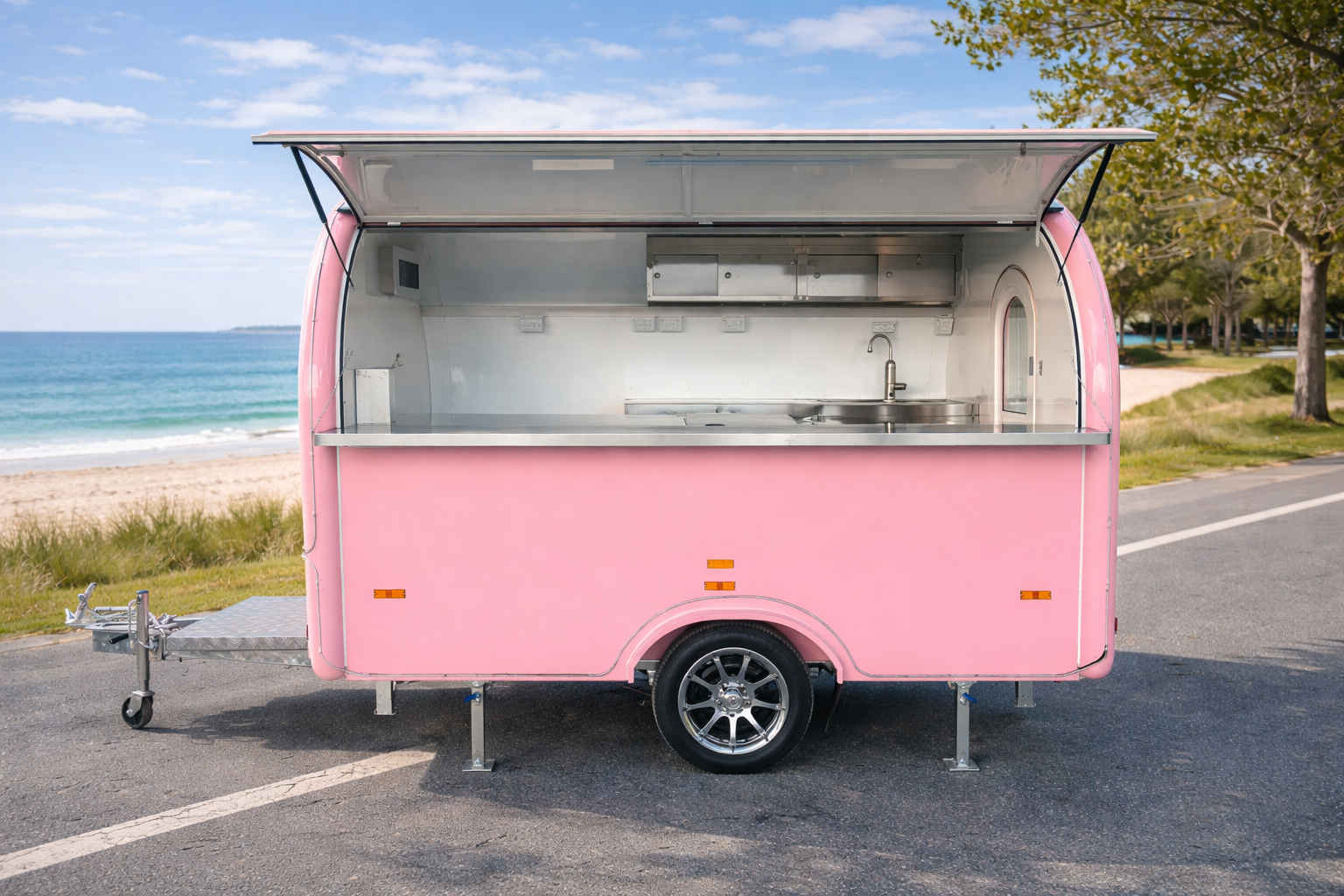Real Fruit Ice Cream Trailer_Pink Panther_Front View.png