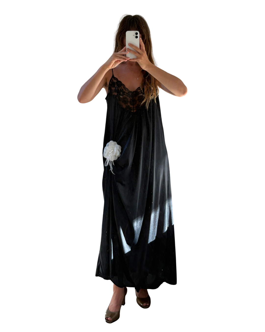 Vintage Lace Trim Slip Dress