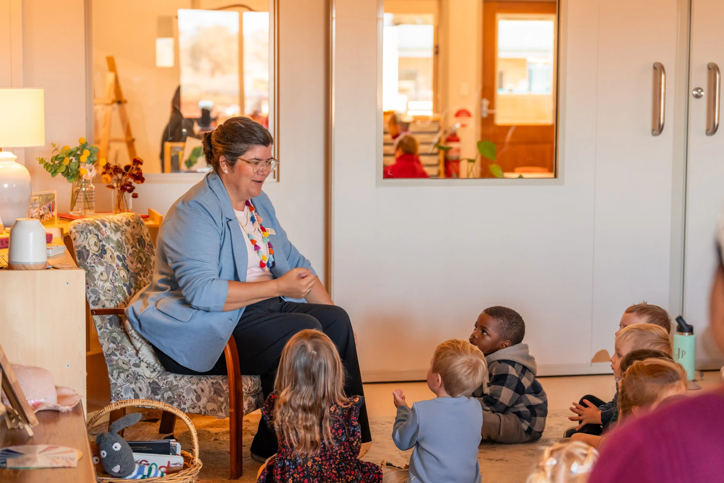 Gumnuts 3 Year Old Program Children in the Lilly Pilly Prep classroom activity at Carinya Christian School, Tamworth