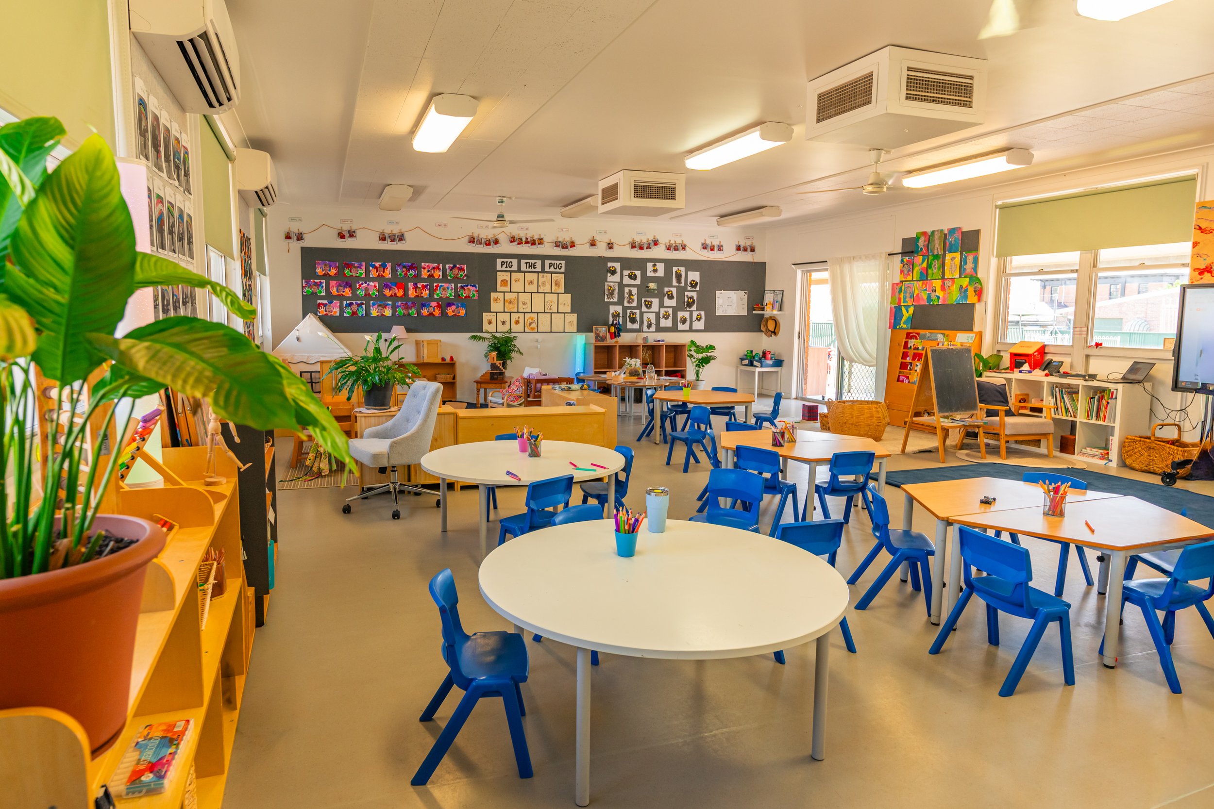 A photo inside the Prep Classroom at Carinya Christian School, Gunnedah.