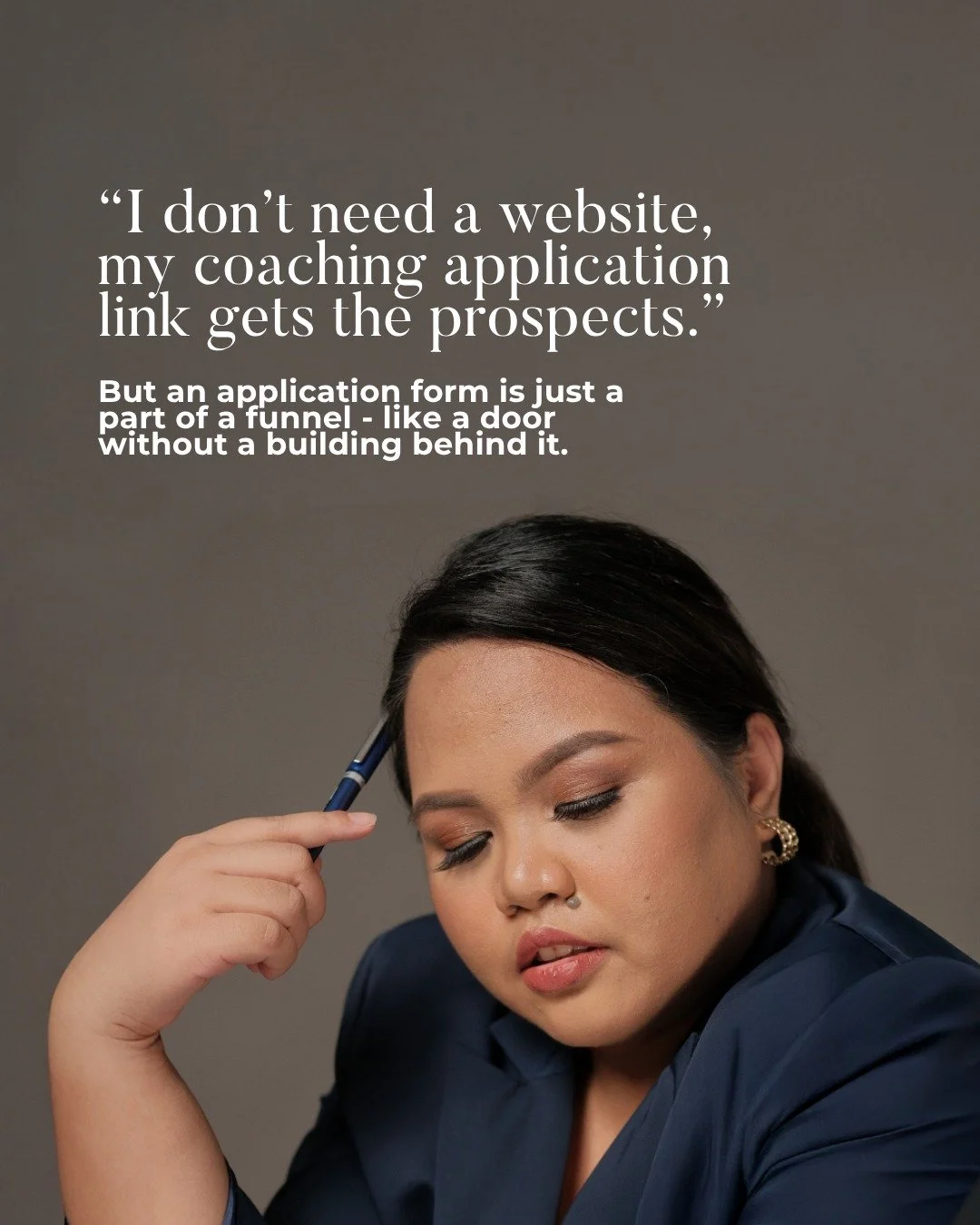 You're probably thinking, &ldquo;I don&rsquo;t need a website because my coaching application link gets the prospects.&rdquo;
But what you don't realize is&hellip; the form isn&rsquo;t the problem.
It's the silence before it.

No story.
No context.
N