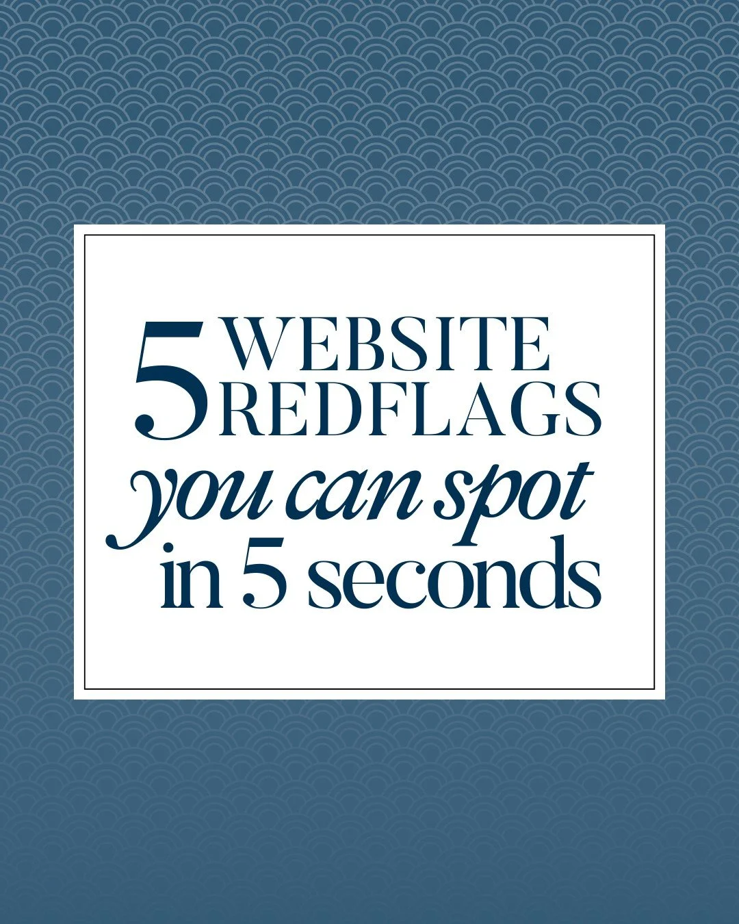 Ok hear me out. Most of these are super common and most of you can spot it when you land in your favorite coach's site (or yours).

Here's the thing: every single one is fixable. And most fixes are way simpler than you think.

Listen&hellip; a websit