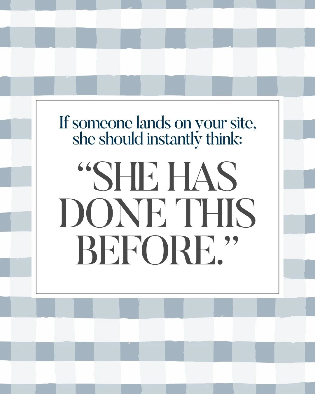 If someone lands on your site, she should instantly think: She has done this before.

Not because you say you&rsquo;re experienced. Not because you list credentials no one reads.

But because everything feels settled.

The flow makes sense. The pages