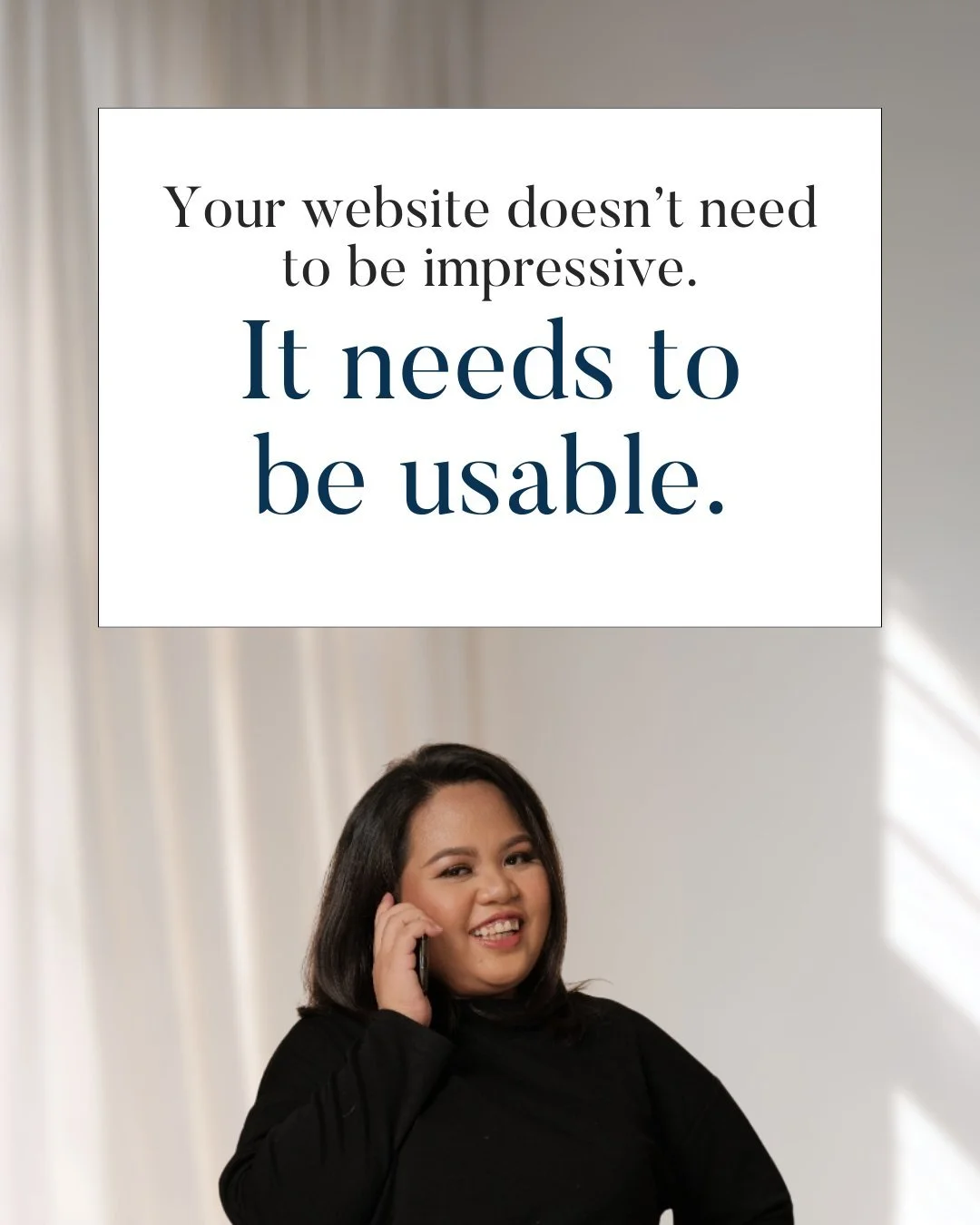 Your website isn't only there to make you feel credible. It's also there to support your business.

When each page has a clear job, everything gets lighter:
&ndash; sales conversations
&ndash; decision-making
&ndash; lead generation
&ndash; follow-up