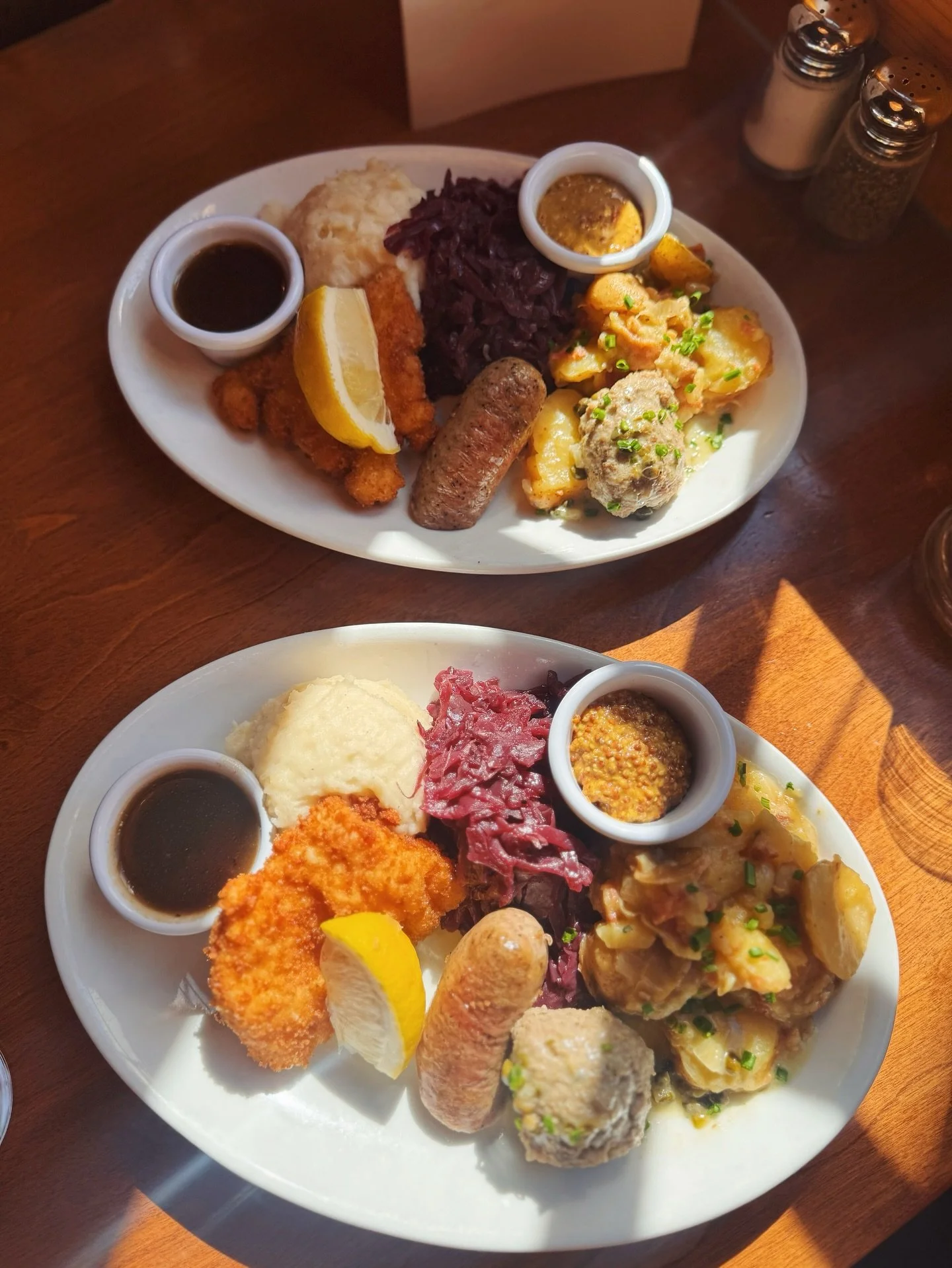 Pictured: our Bavarian Feast, SPLIT. We&rsquo;ll double the sides so our feast is perfect for a duo ✌️