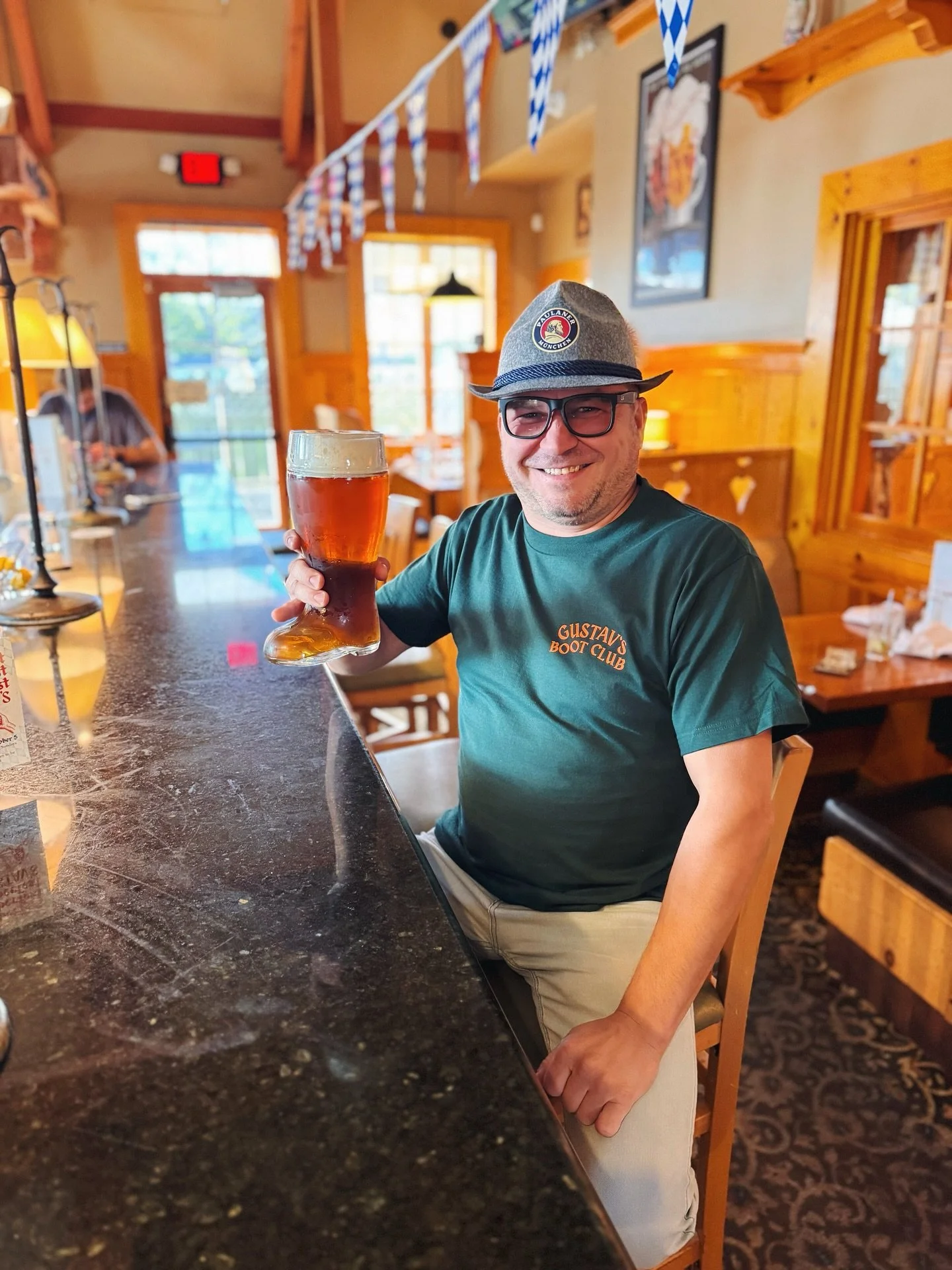 Fancy drinkin&rsquo; from a boot? Join the club! Boot Club members enjoy exclusive perks: this awesome club shirt, $3 off litres, and members only-boot glass pours. All included for $75 initial sign up, $45 for annual renewal. Prost! 🍺

(Many thanks
