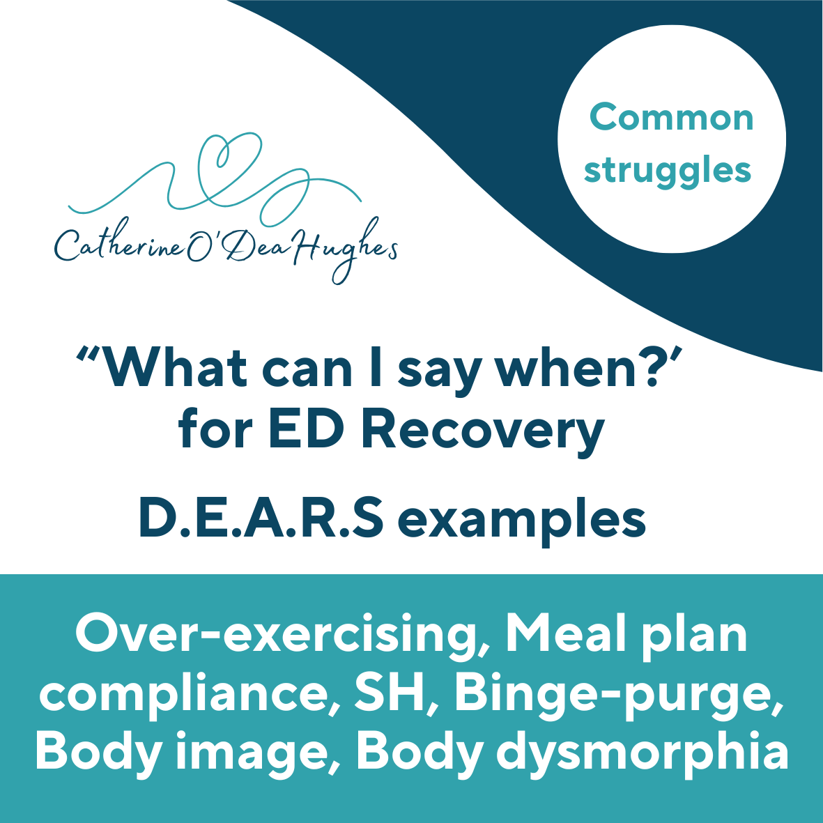 ‘What can I say when ?’ D.E.A.R.S examples