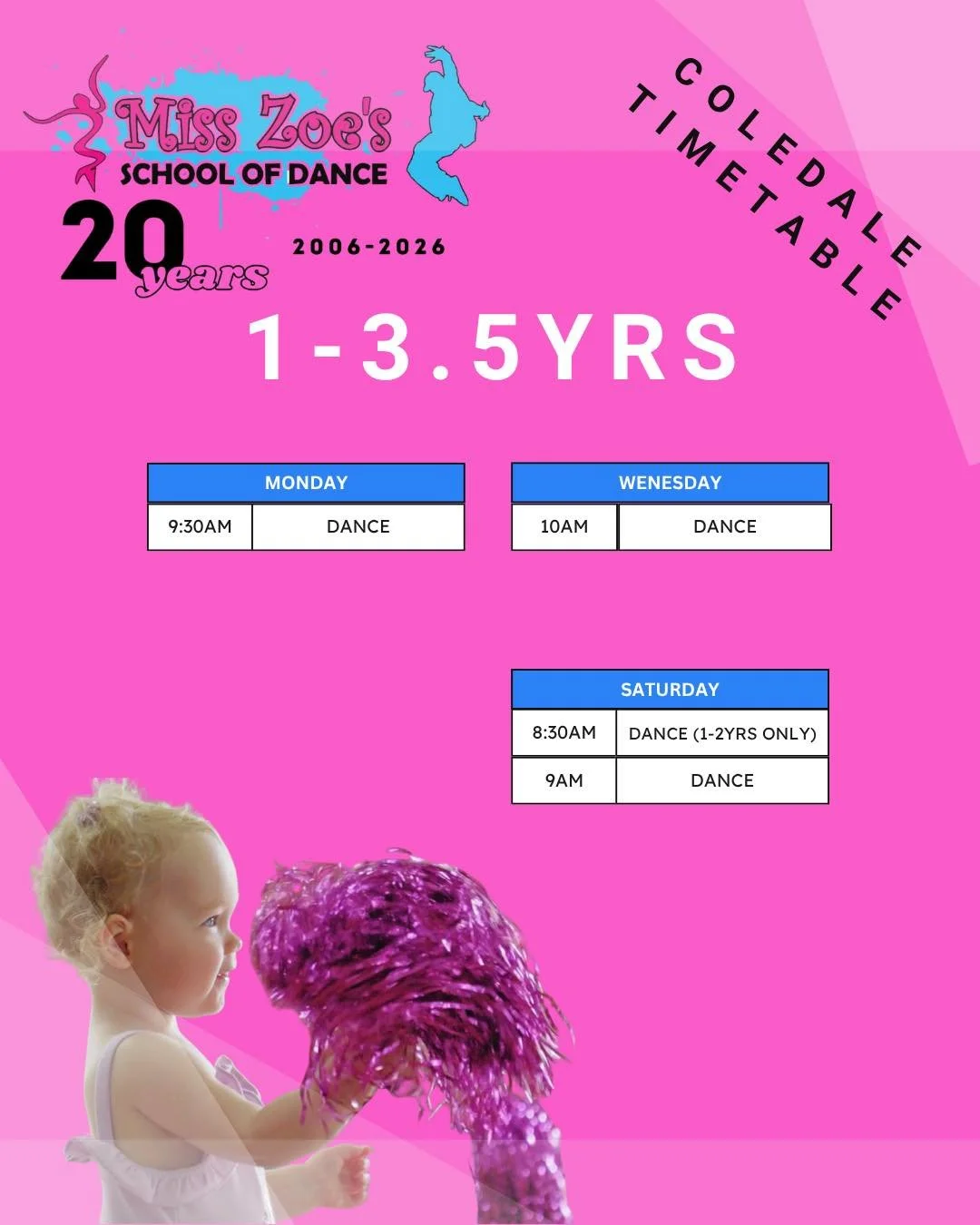 ⭐️COLEDALE STUDIO 2026 TIMETABLE HAS BEEN RELEASED⭐️

Contact us to see how to register to be a VIP!