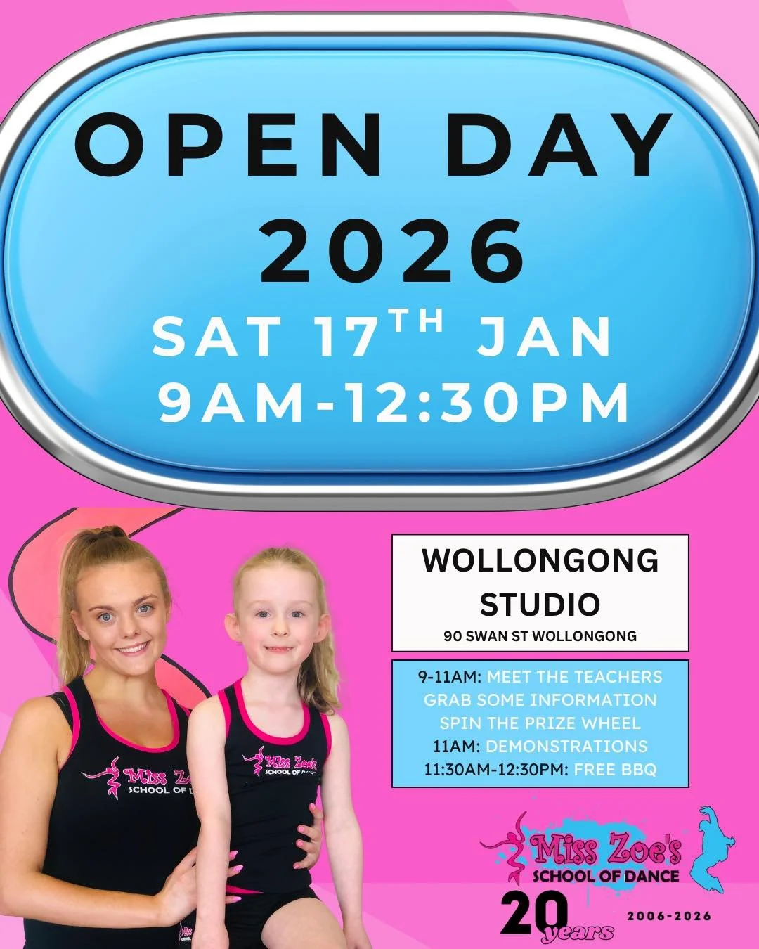 Choosing the right dance school is about more than just classes &mdash; it&rsquo;s about finding a place where children (and adults) feel confident, supported, and welcome.

Miss Zoe&rsquo;s School of Dance is hosting our 2026 Open Day on Saturday 17