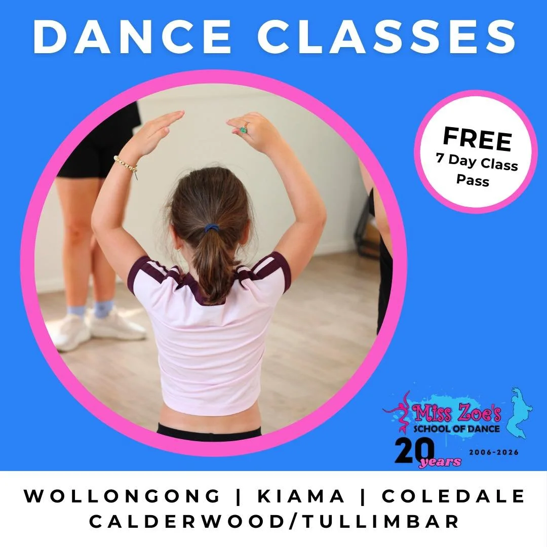 ⭐️7-Day FREE Dance Pass for Kids*⭐️

Not sure if dance is right for your child? That&rsquo;s okay! Give them a full 7-day free pass to try our classes&mdash;no pressure, no competitions, just fun, movement, and new friendships.

Ages 1&ndash;8 welcom