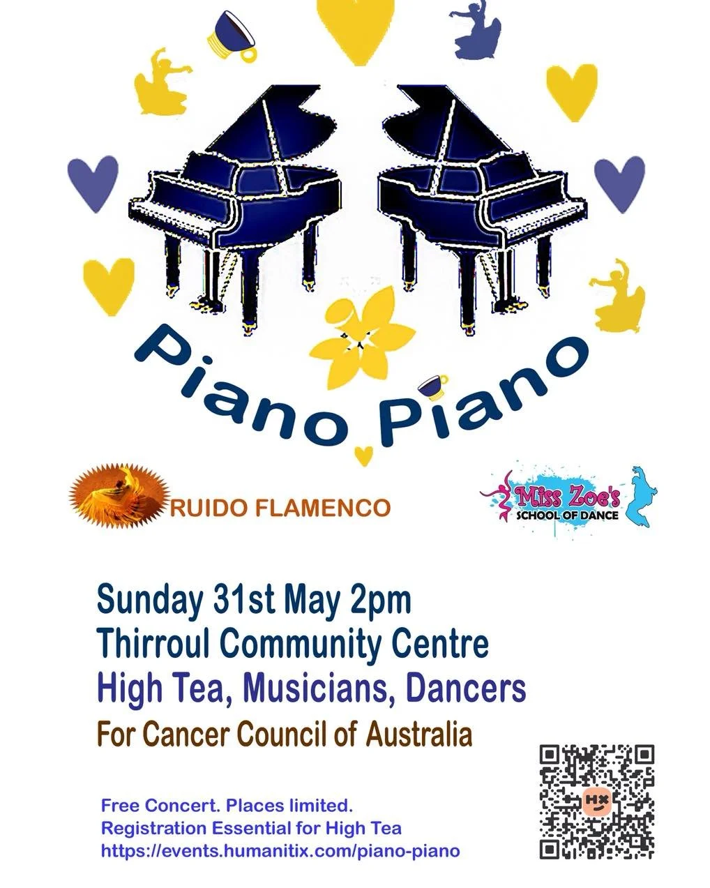 Miss Jazlyn is performing at this fundraiser for the Cancer Council - Piano Piano. Free concert &amp; high tea - you must register to attend:

https://events.humanitix.com/piano-piano