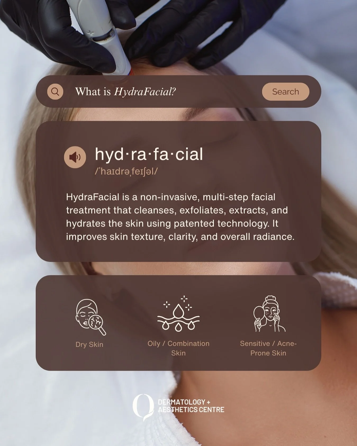 Reveal Radiant Skin with HydraFacial
HydraFacial is a non-invasive, multi-step facial treatment that cleanses, exfoliates, extracts, and hydrates your skin using advanced, patented technology. It’s designed to improve skin texture, clarity, an