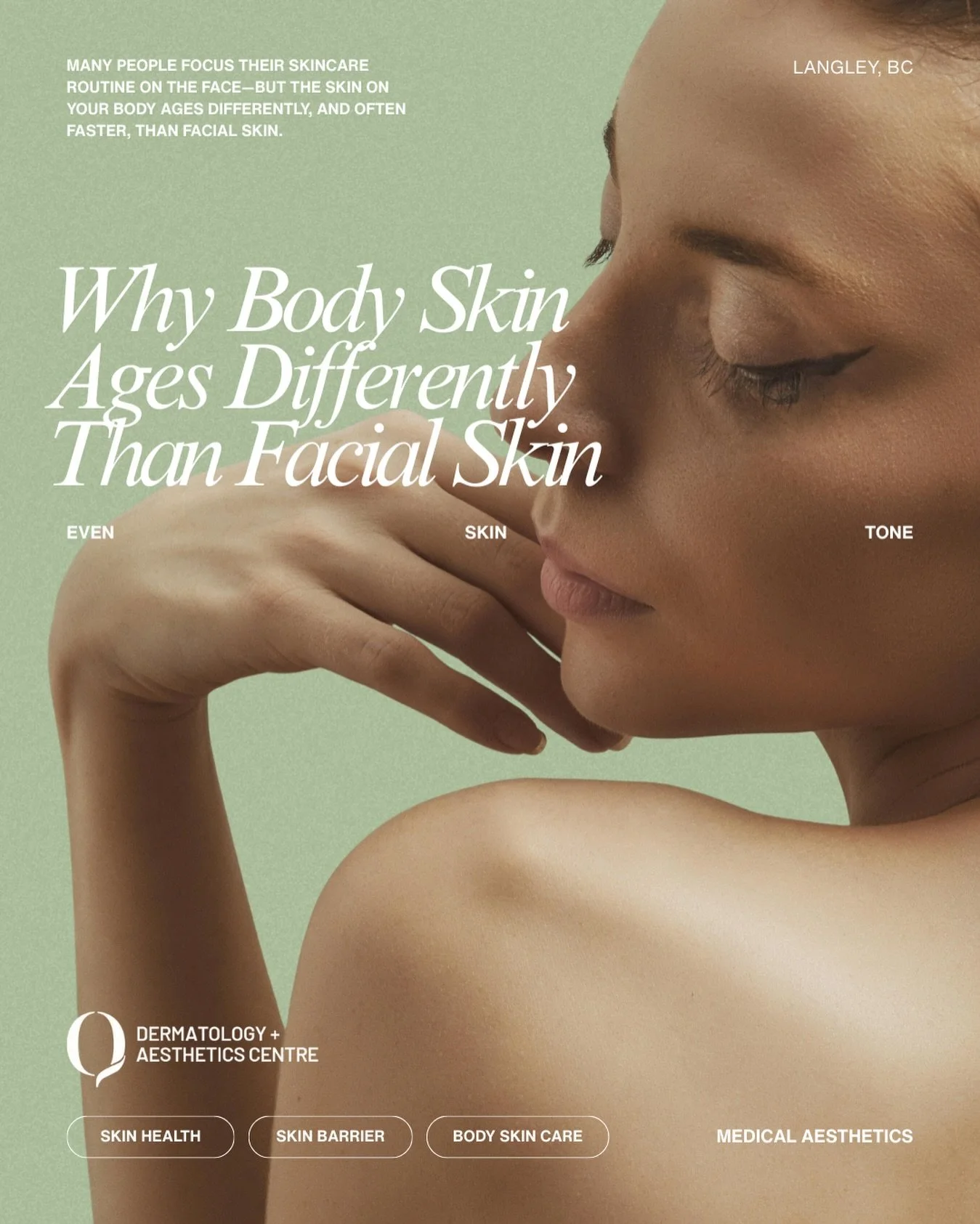 Why Body Skin Ages Differently Than Facial Skin

Many people focus their skincare routine on the face-but the skin on your body ages differently, and often faster, than facial skin.

Here&rsquo;s why:
&bull; Fewer oil glands &rarr; Body skin produces